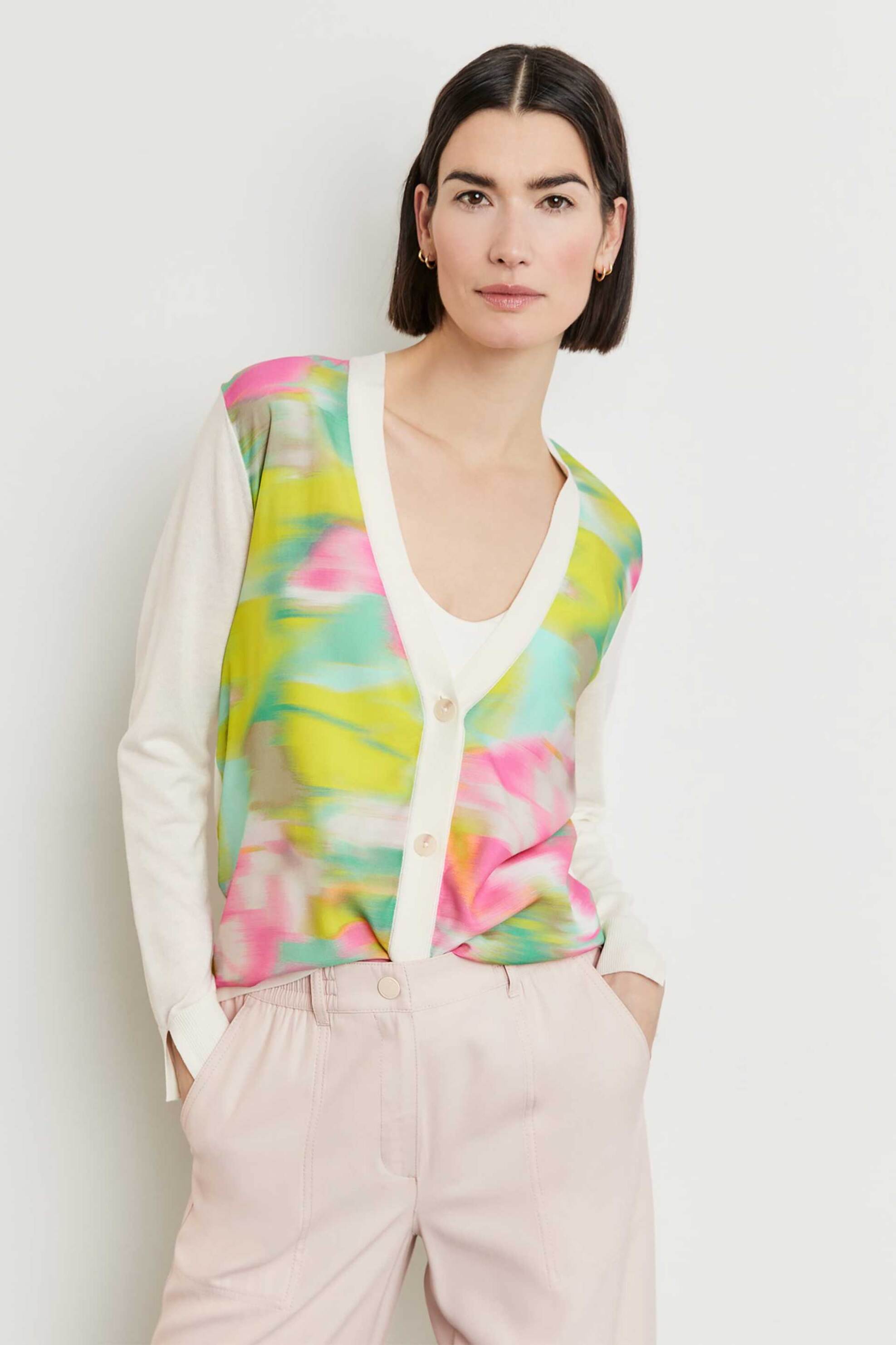 Gerry Weber γυναικεία πλεκτή ζακέτα με colourful pattern