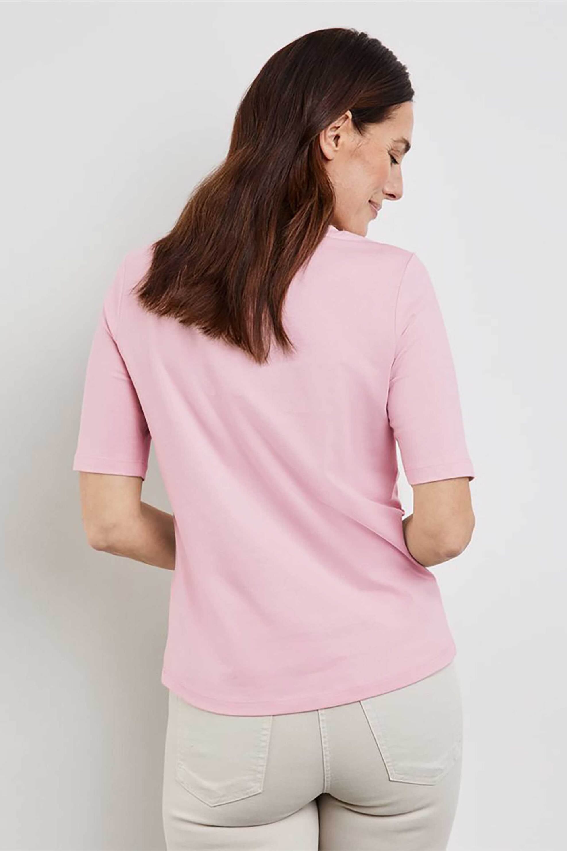 Gerry Weber γυναικείο T-shirt με graphic print - 270029-44041 Ροζ φωτογραφία