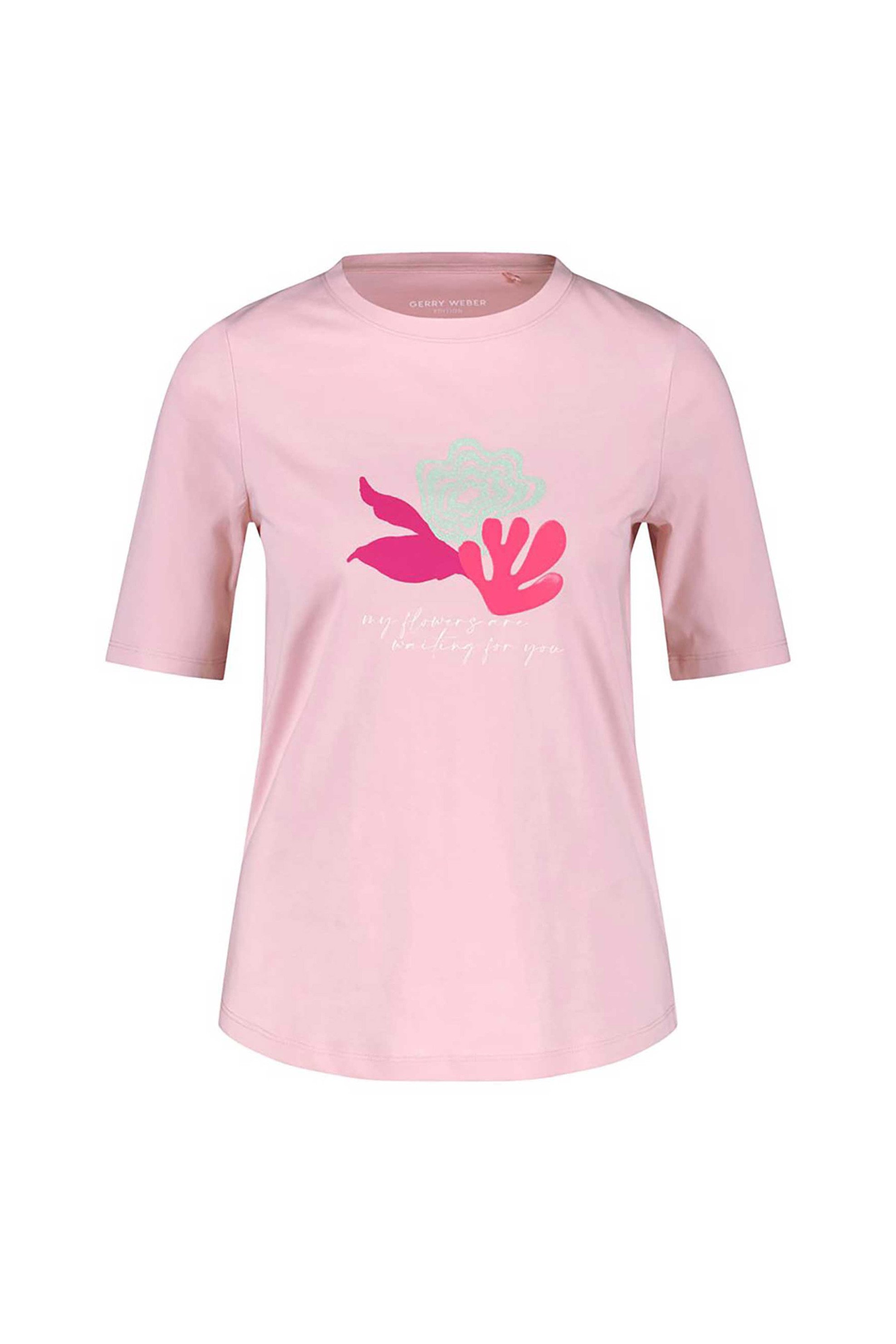 Gerry Weber Γυναικείο T-Shirt με Graphic Print - 270029-44041 Ροζ