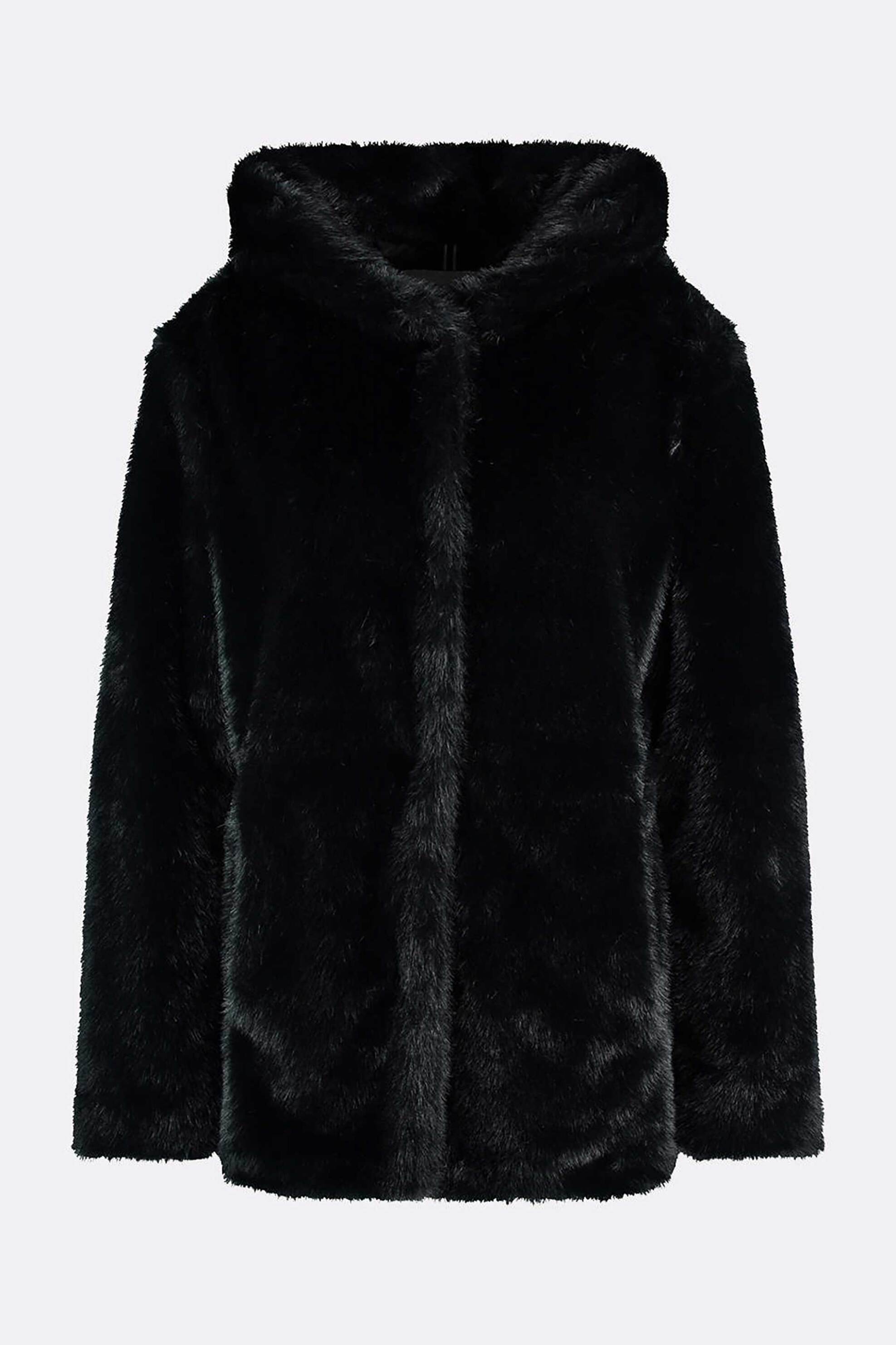 GERRY WEBER Gerry Weber γυναικεία faux γούνα με κουκούλα - 450222-31174 Μαύρο