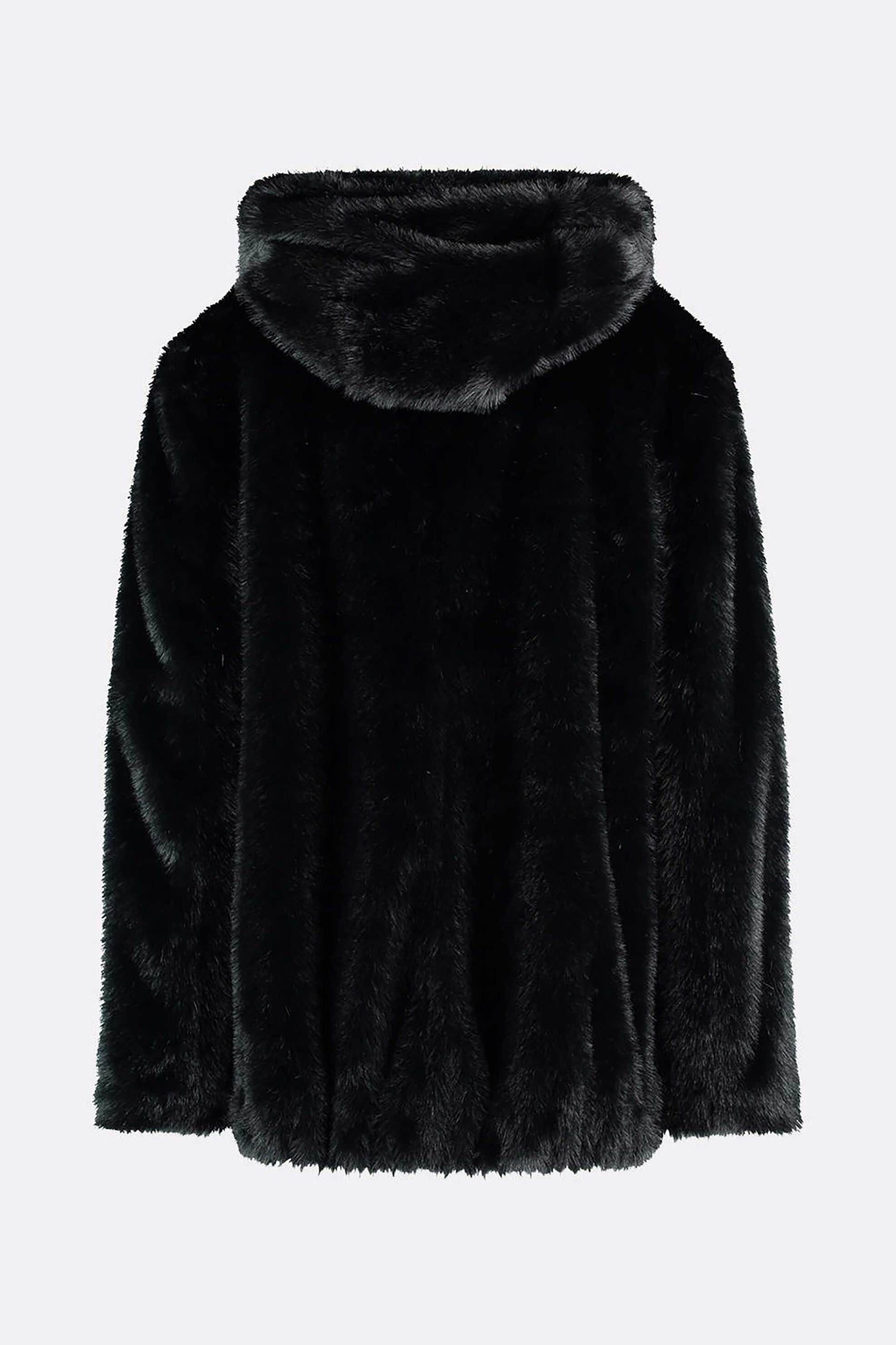 Gerry Weber γυναικεία faux γούνα με κουκούλα - 450222-31174 Μαύρο φωτογραφία