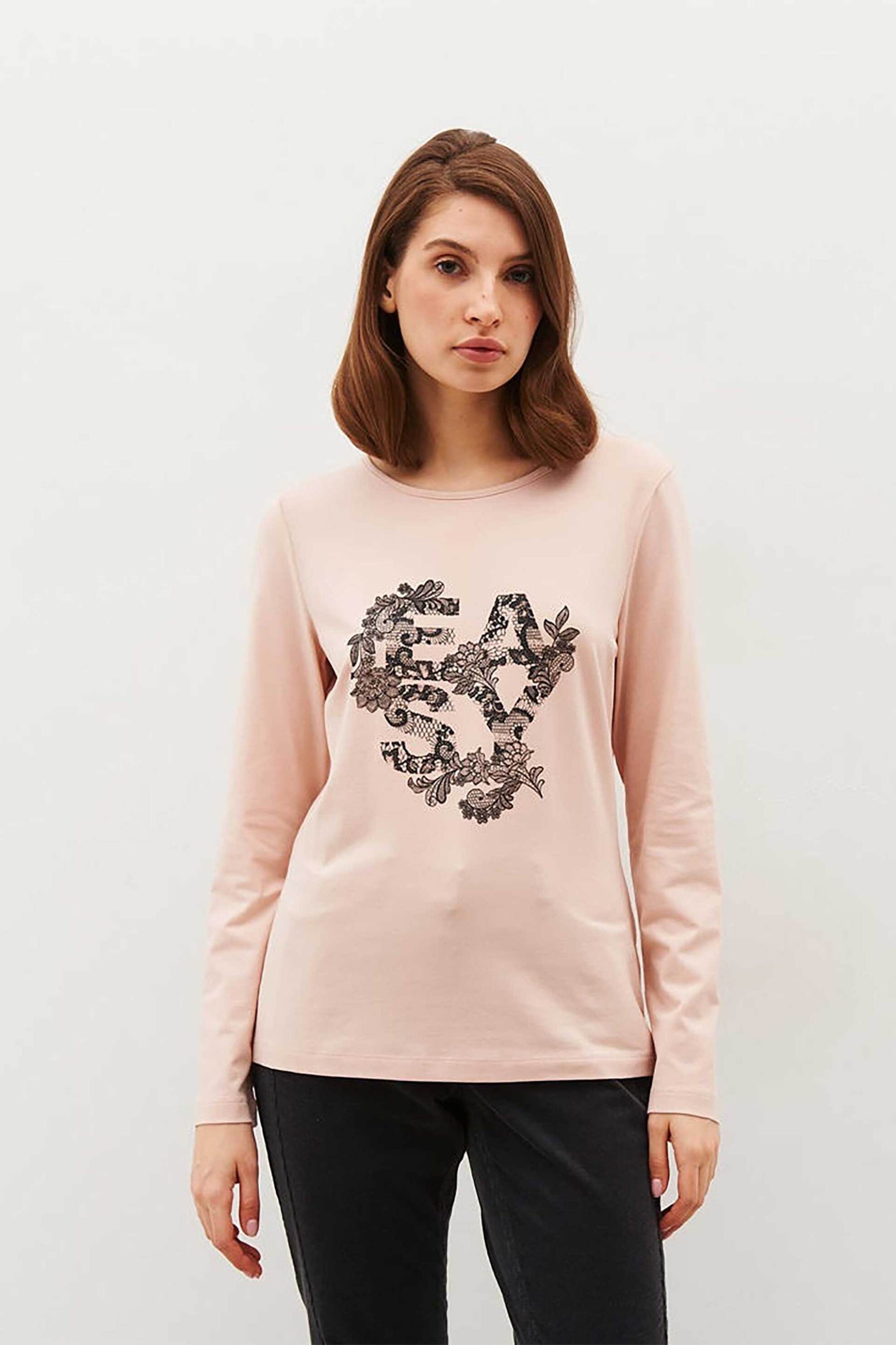 GERRY WEBER Gerry Weber γυναικεία μπλούζα με graphic print - 370043-44006 Nude