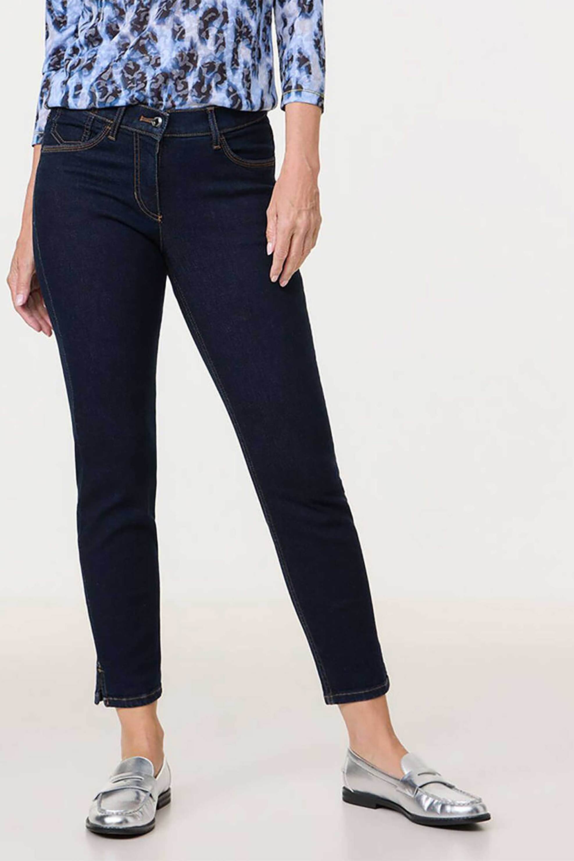 Gerry Weber γυναικείο τζιν παντελόνι cropped - 92431-66869 Μπλε