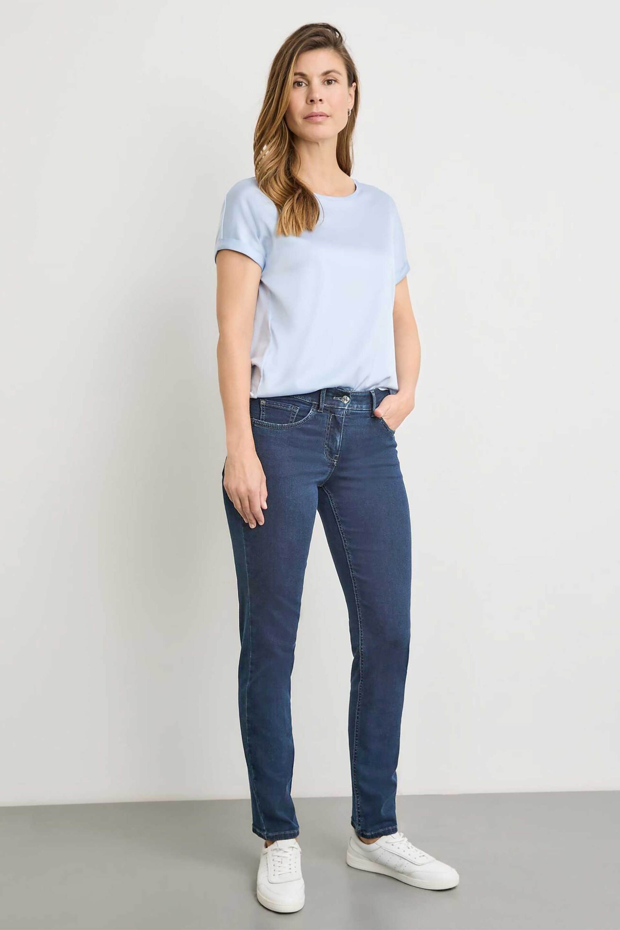 Gerry Weber γυναικείο τζιν παντελόνι Slim Fit - 925051-66869 Μπλε Σκούρο