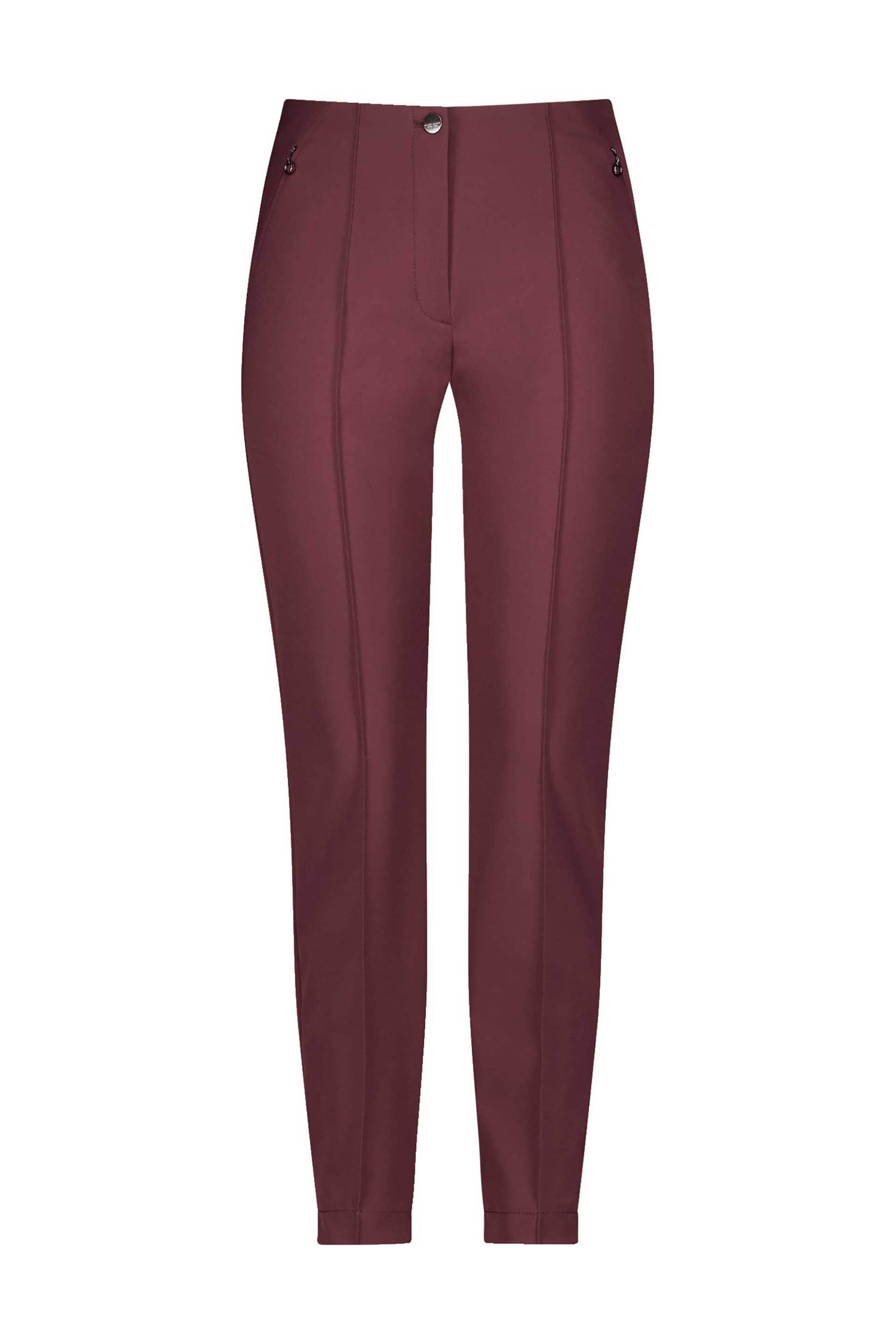 GERRY WEBER Gerry Weber γυναικείο μονόχρωμο παντελόνι cropped Skinny Fit - 925069-66299 Μπορντό