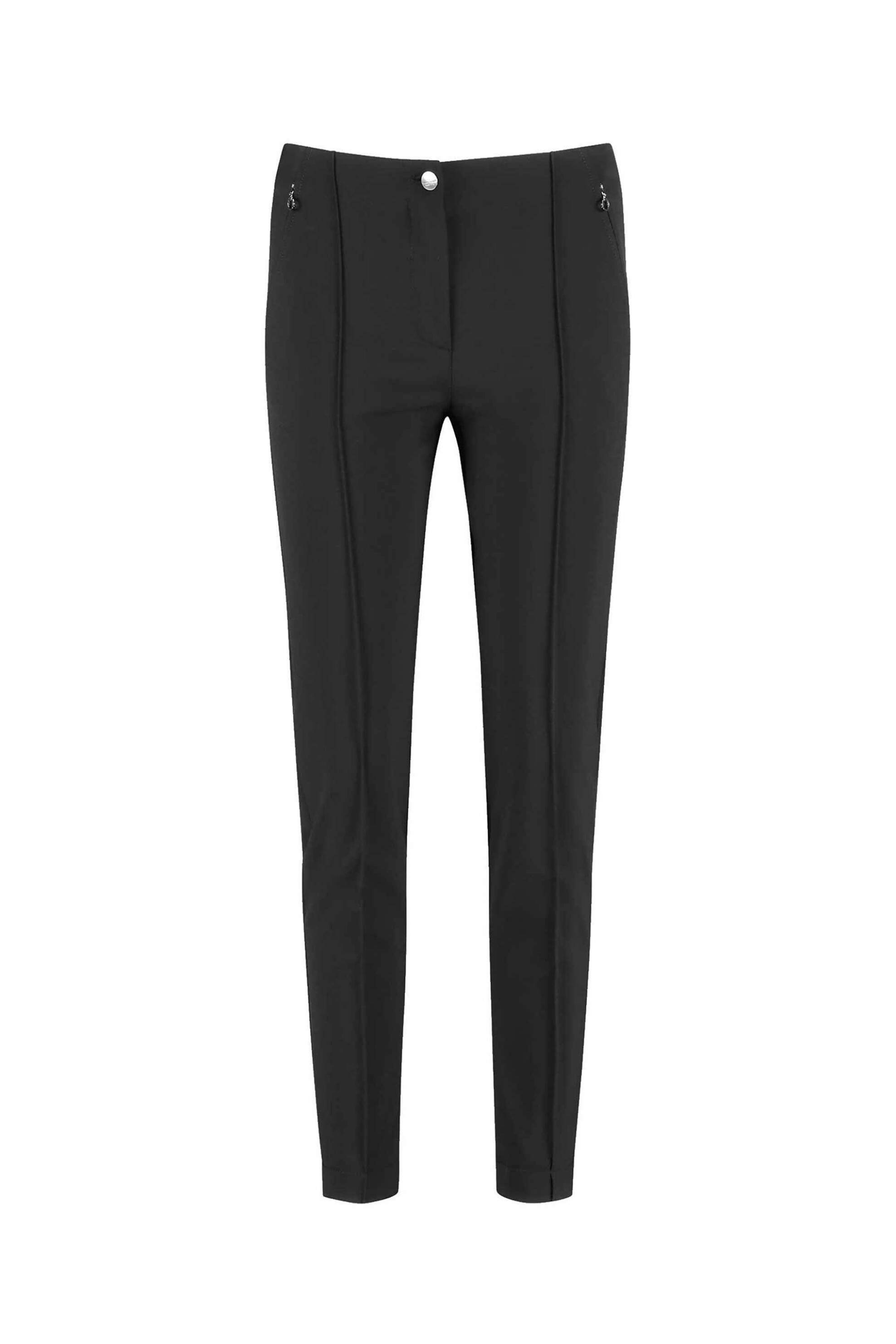 Gerry Weber γυναικείο μονόχρωμο παντελόνι cropped Skinny Fit - 925069-66299 Μαύρο φωτογραφία