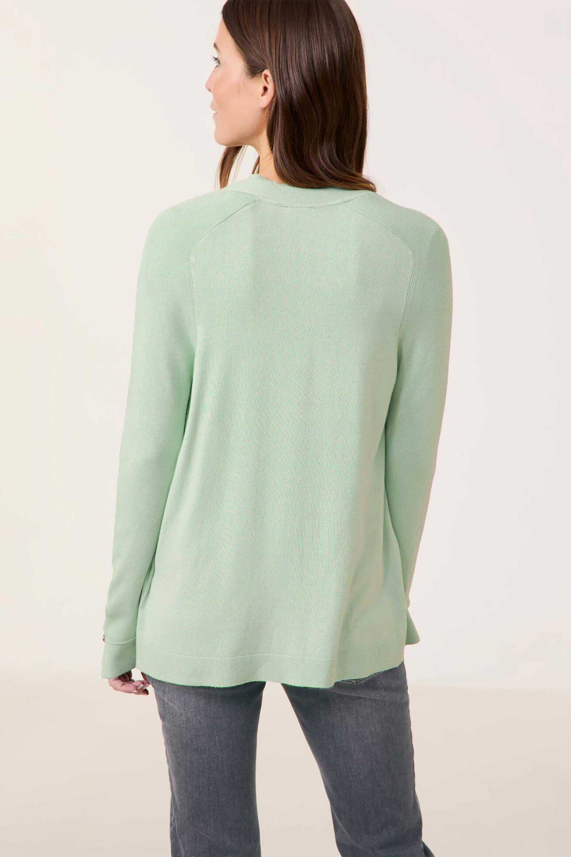 GERRY WEBER Gerry Weber γυναικεία πλεκτή ζακέτα μονόχρωμη - 935043-44727 Πράσινο Ανοιχτό - 3