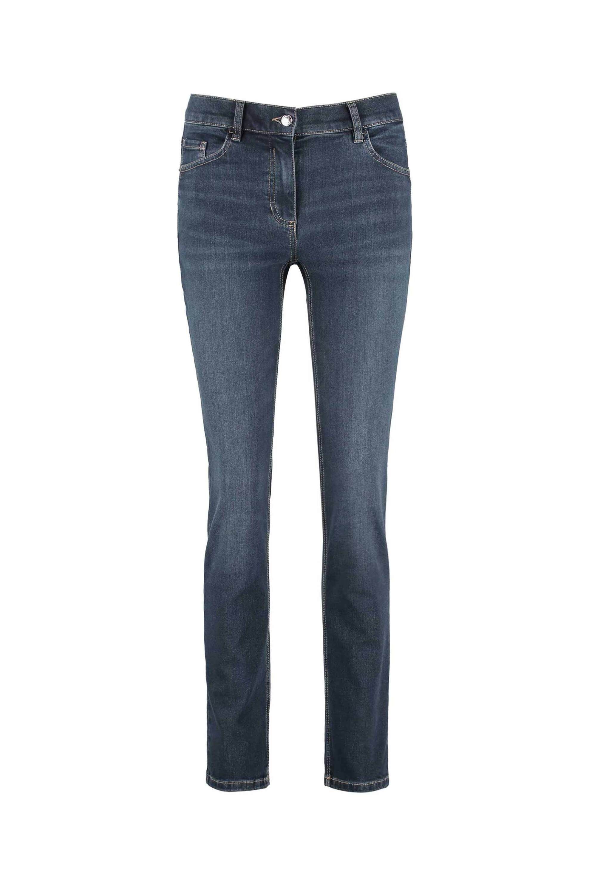 Gerry Weber Γυναικείο Τζιν Παντελόνι Πεντάτσεπο Straight Leg - 925081-66854 Μπλε Σκούρο