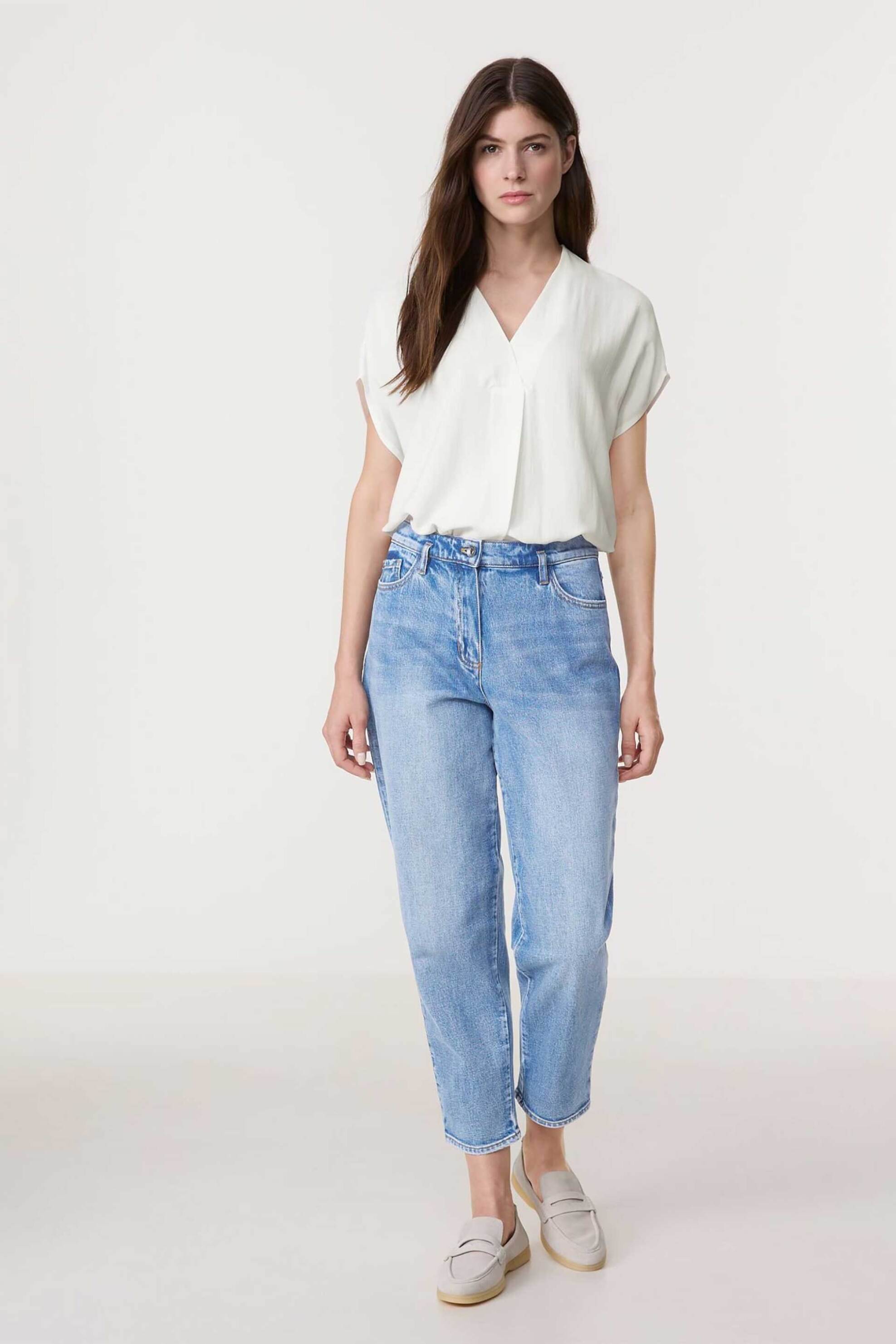 Gerry Weber γυναικείο πεντάτσεπο τζιν παντελόνι cropped - 420009-31625 Μπλε