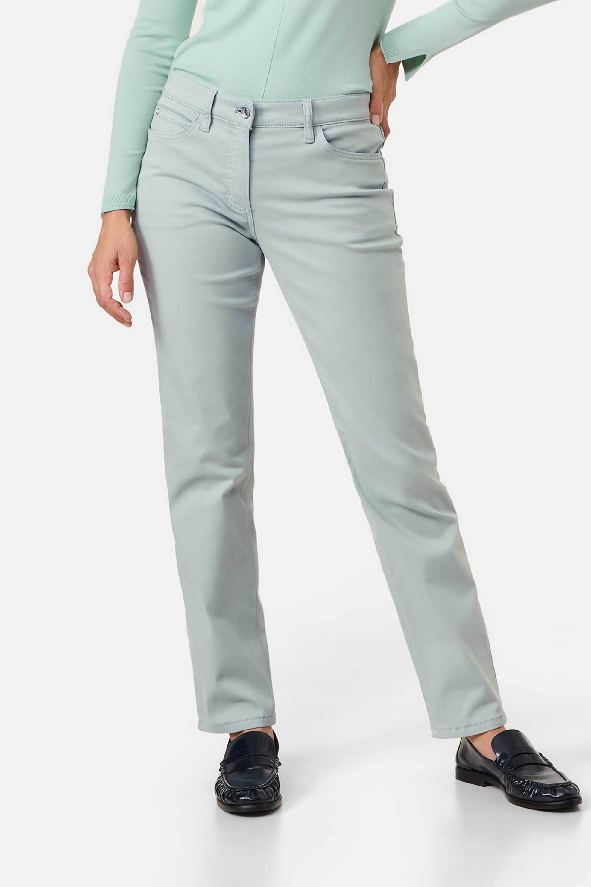 Gerry Weber Γυναικείο Μονόχρωμο Παντελόνι Denim - 322061-66220 Βεραμάν