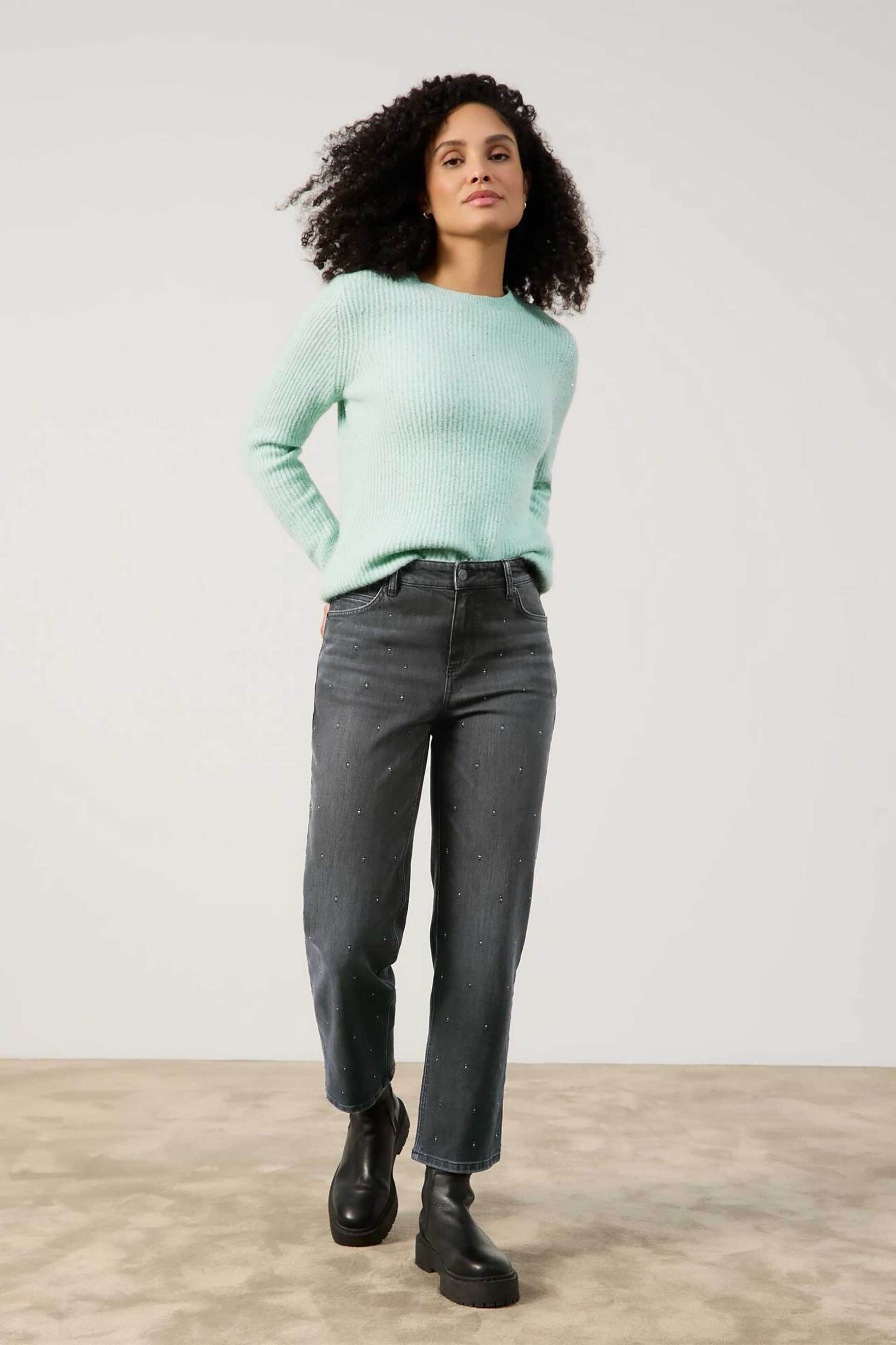 Gerry Weber γυναικείο τζiν παντελόνι πεντάτσεπο με στρας | 46