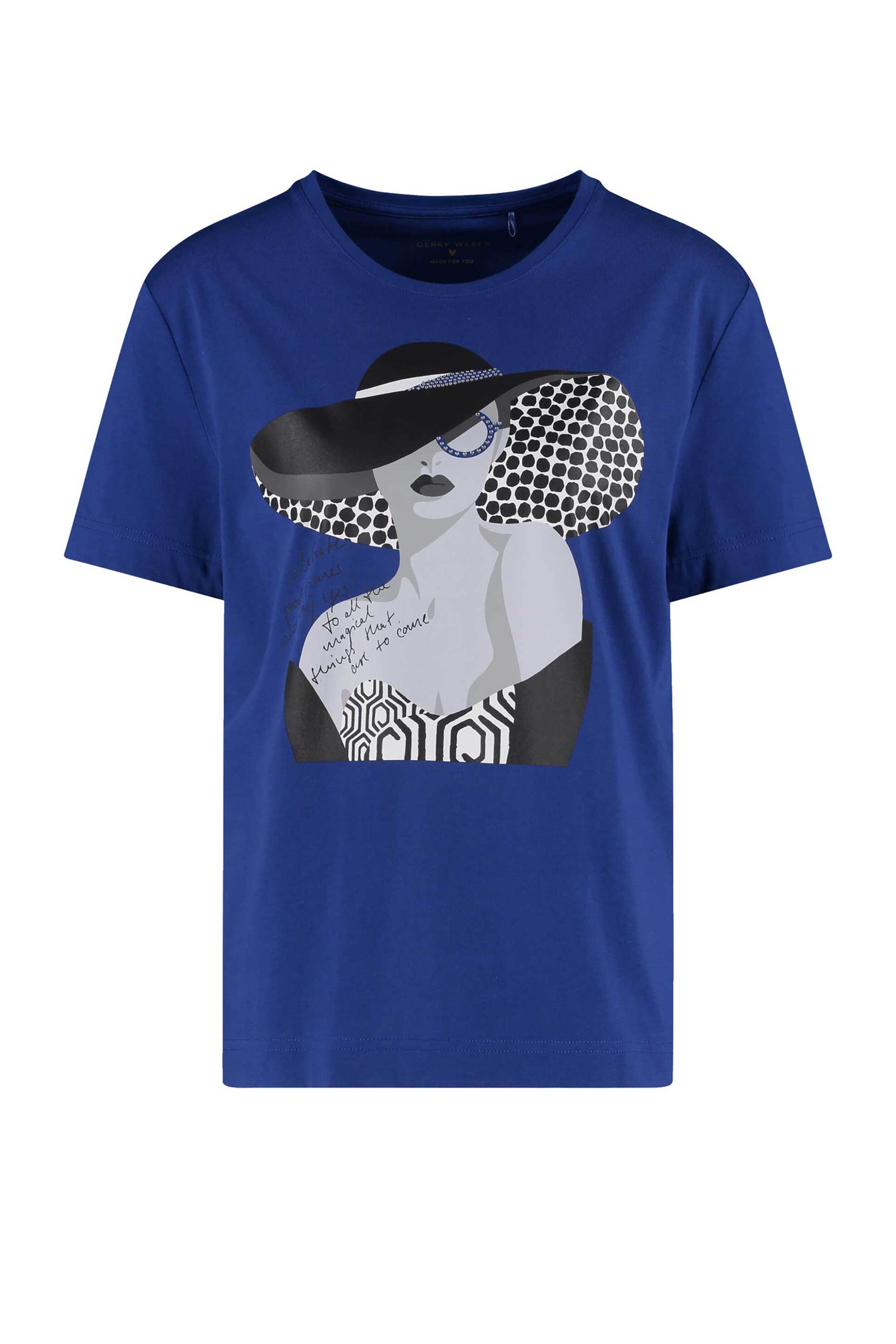 Gerry Weber γυναικείο T-shirt με μπροστινό τύπωμα - 570319-35019 Μπλε