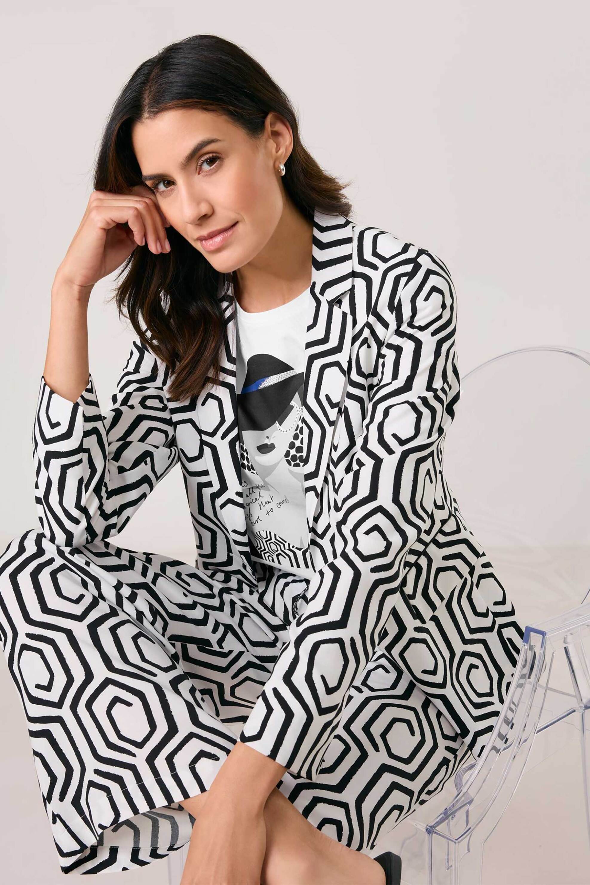 GERRY WEBER Gerry Weber γυναικείο T-shirt με μπροστινό τύπωμα - 570319-35019 Λευκό - 3
