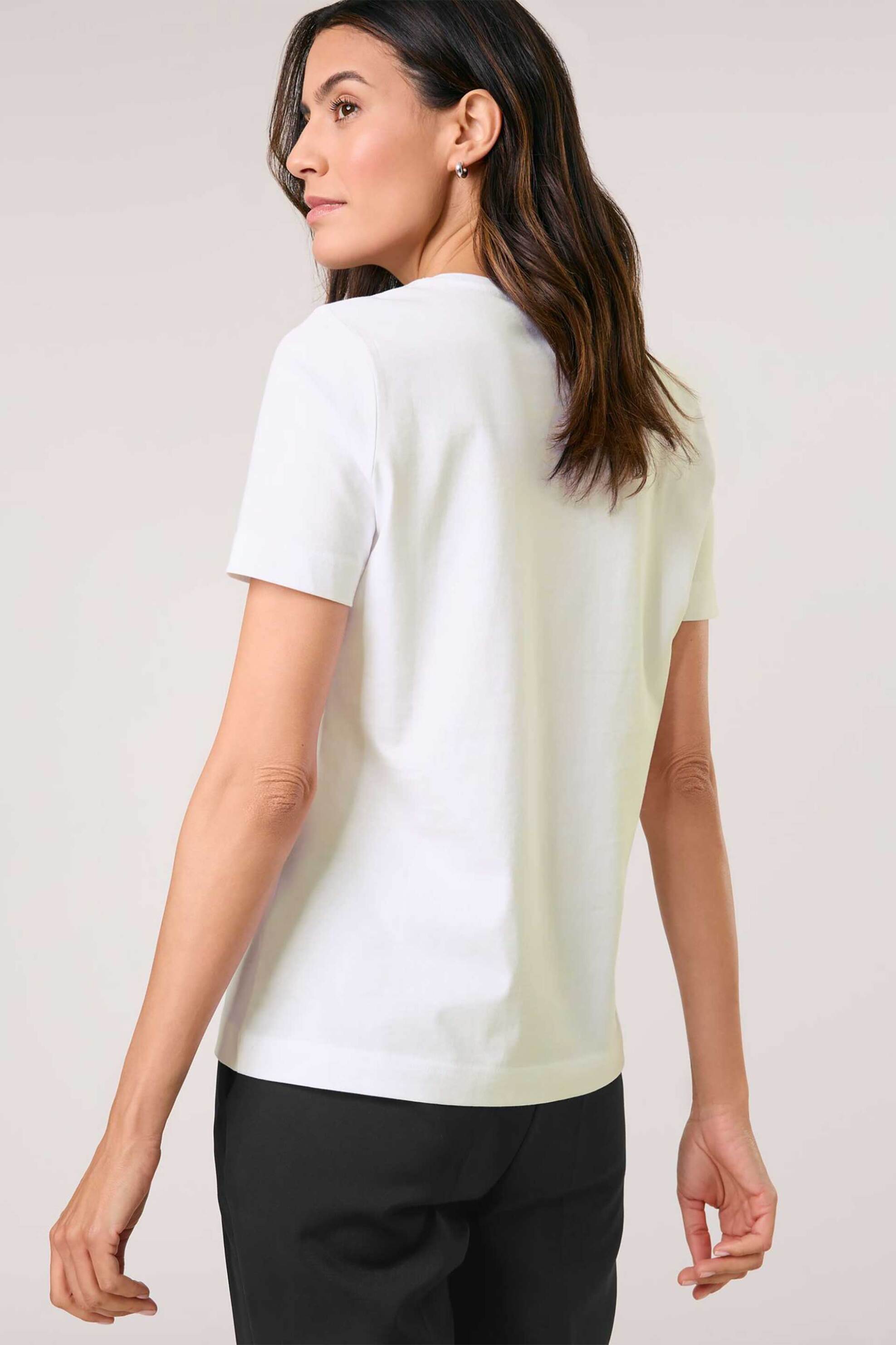 GERRY WEBER Gerry Weber γυναικείο T-shirt με μπροστινό τύπωμα - 570320-35019 Λευκό - 3
