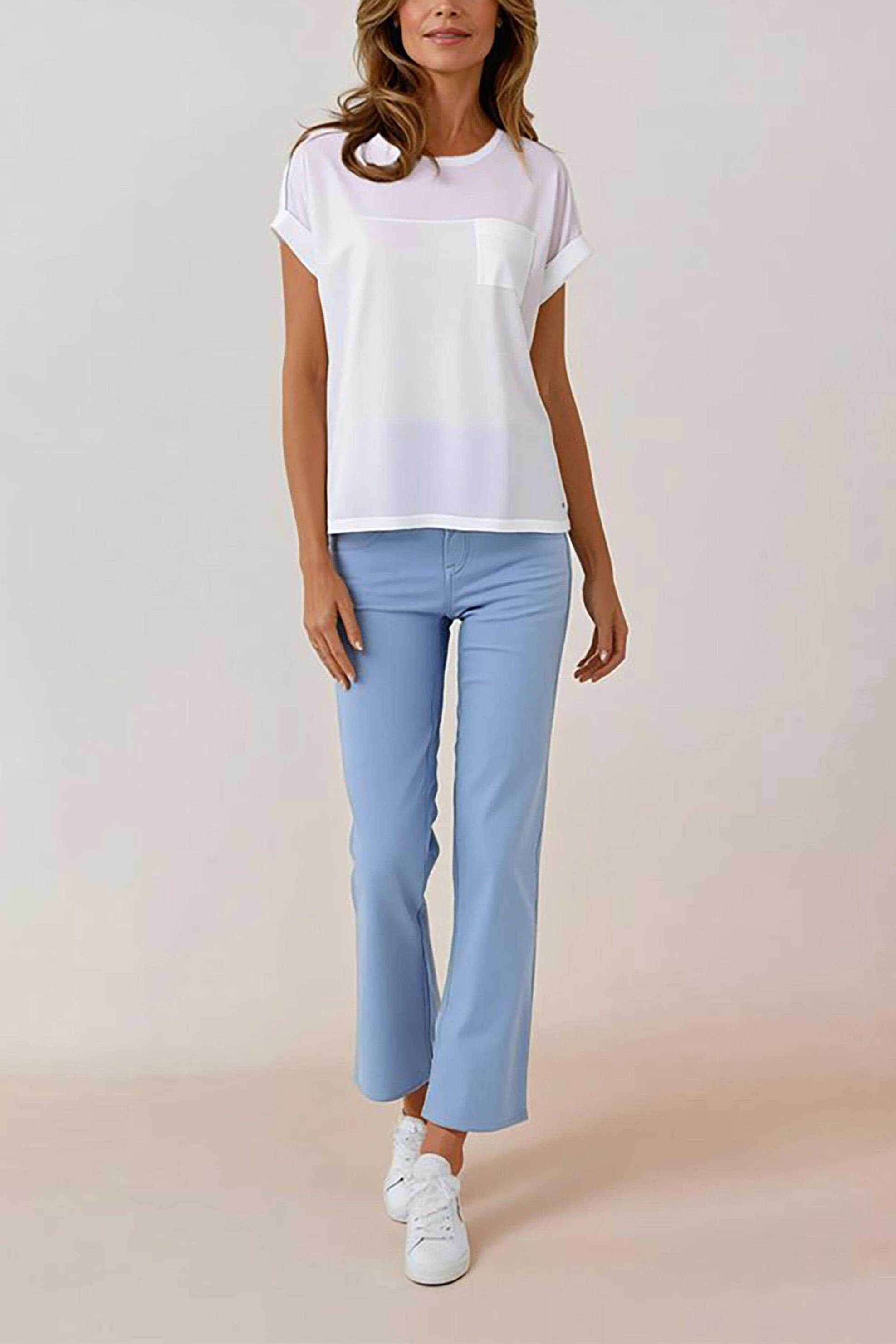 GERRY WEBER Gerry Weber γυναικείο τζιν παντελόνι cropped - 520270-66295 Γκρι Γαλάζιο
