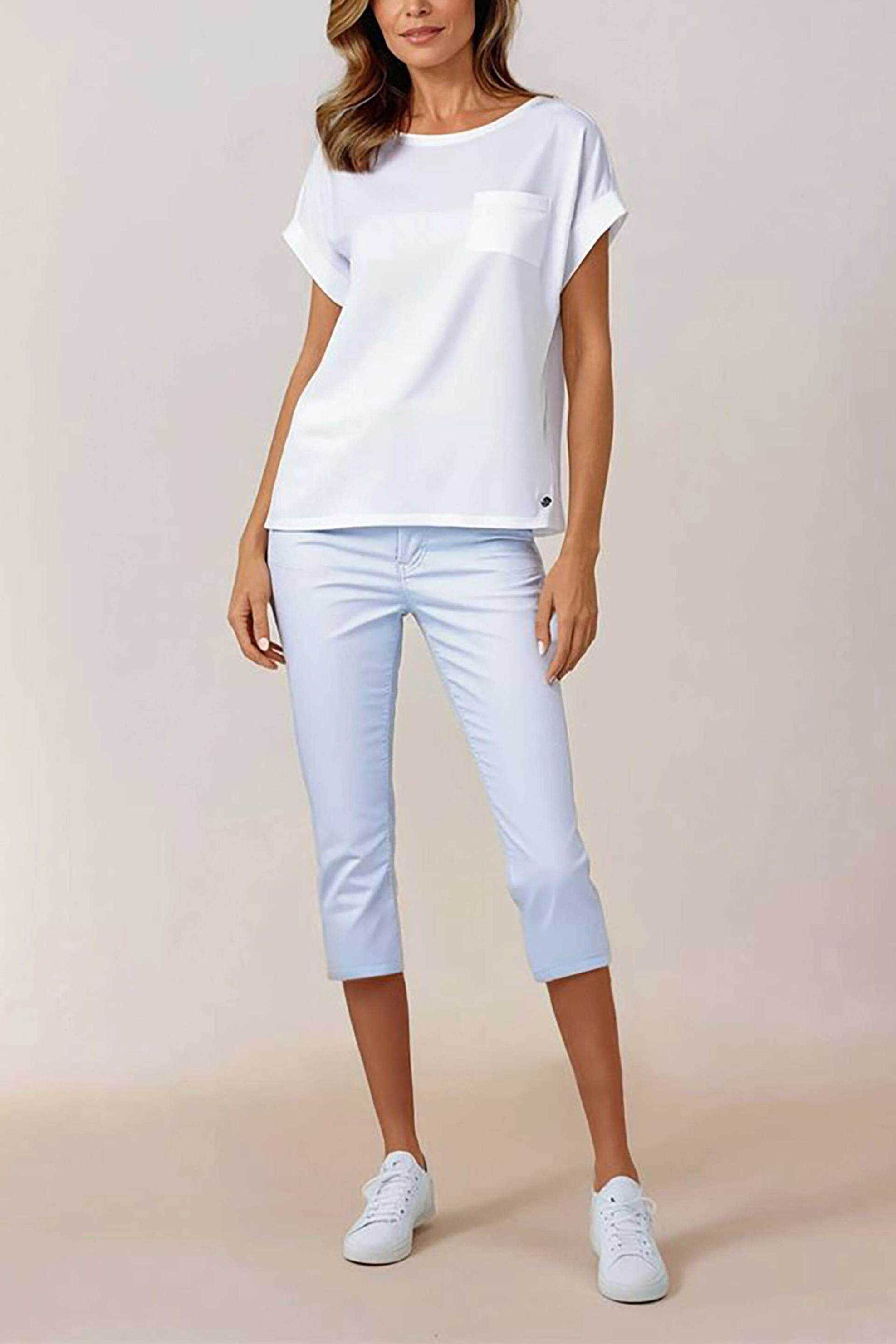 Gerry Weber γυναικείο τζιν παντελόνι cropped - 520286-66295 Γκρι Γαλάζιο