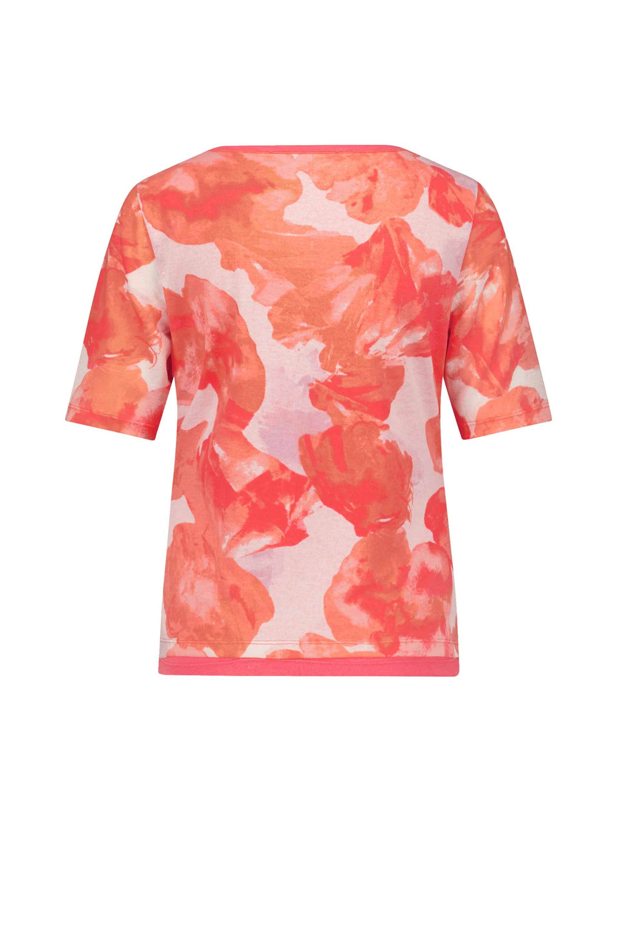 GERRY WEBER Gerry Weber γυναικείο T-shirt με all-over floral print και V - 570356-35060 Πορτοκαλί - 2