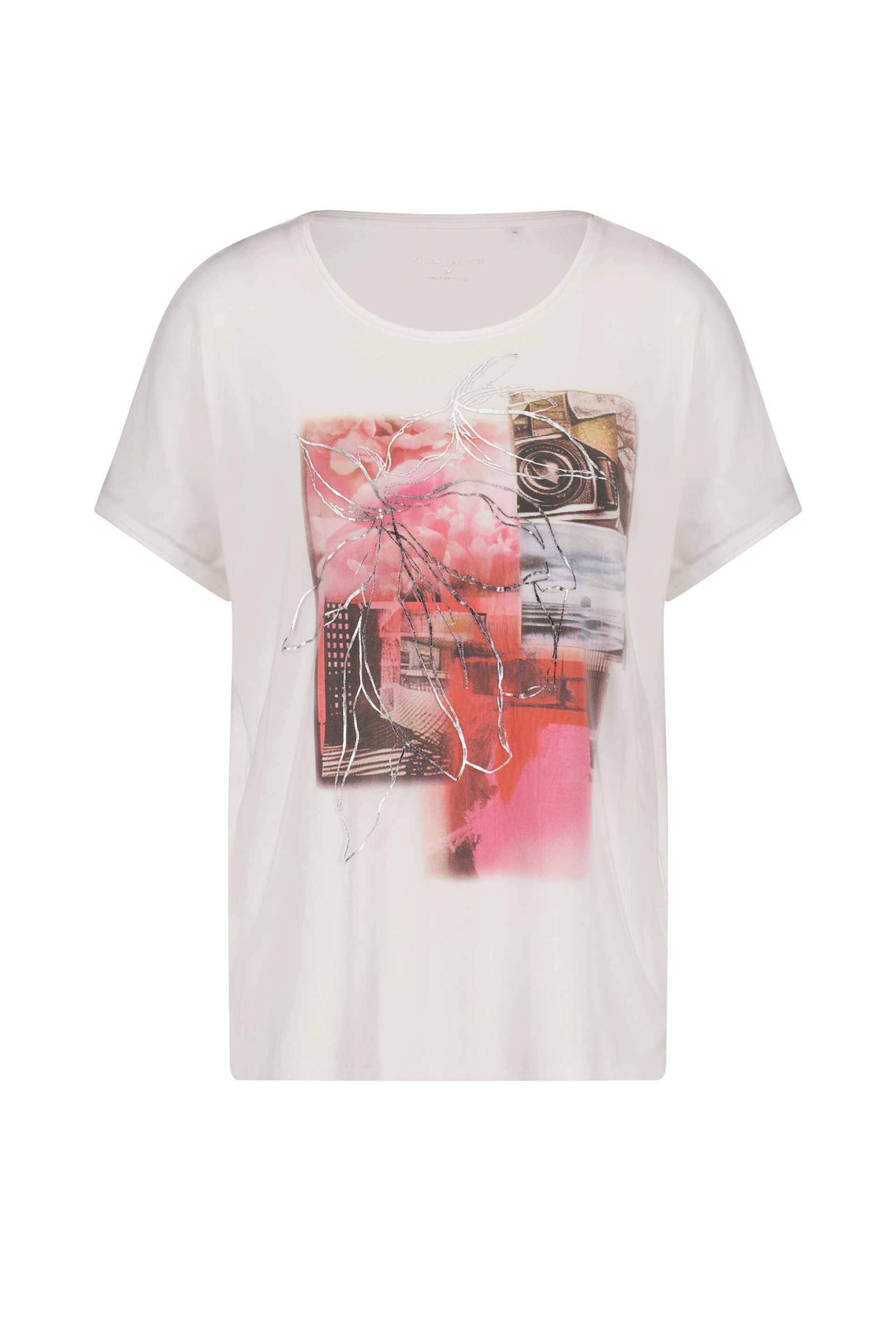 Gerry Weber γυναικείο T-shirt με graphic print - 570362-35058 Υπόλευκο