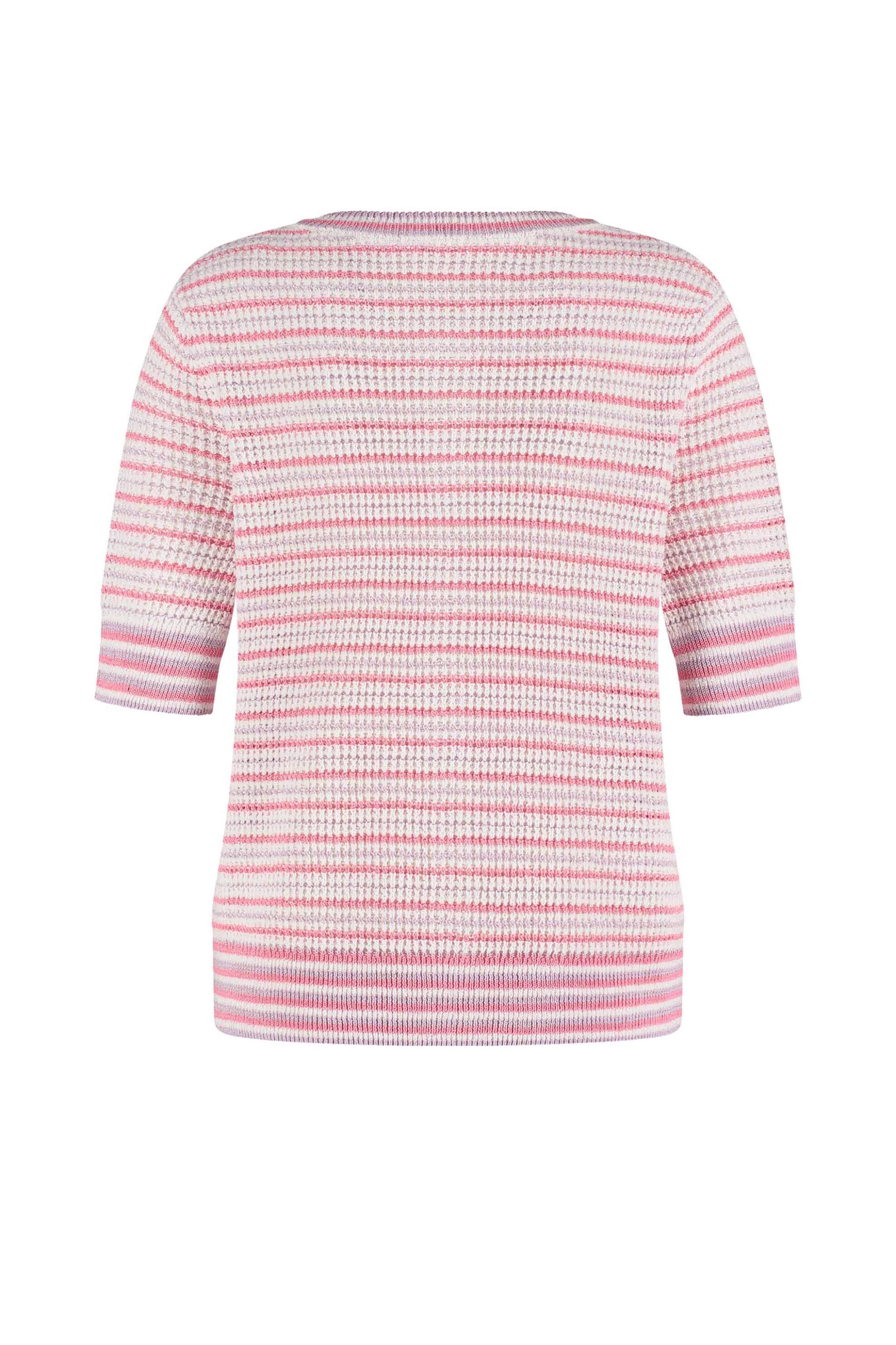 GERRY WEBER Gerry Weber γυναικεία πλεκτή ζακέτα με ριγέ σχέδιο - 530141-35753 Ροζ - 2