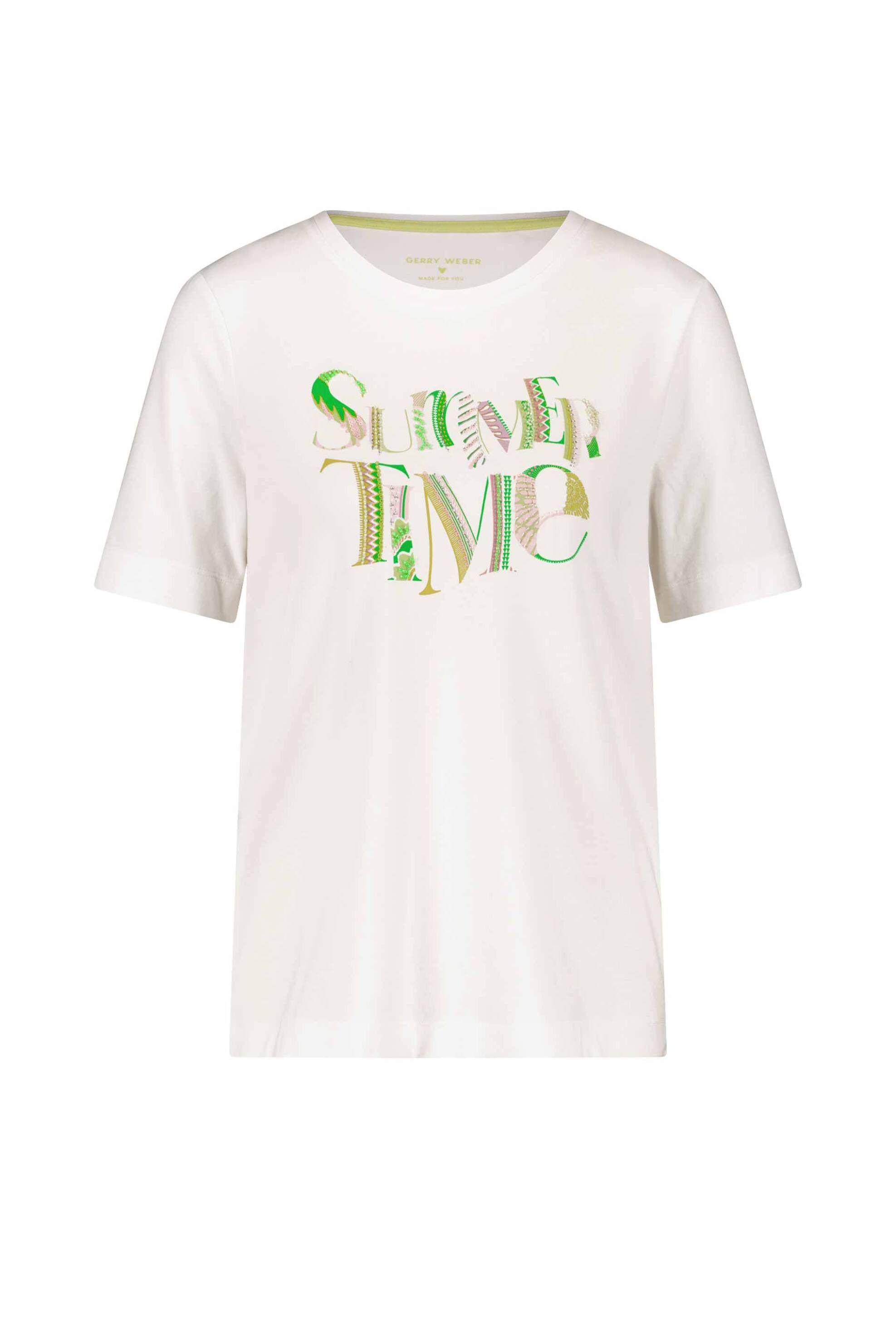 Gerry Weber γυναικείο T-shirt με print - 570347-35003 Λευκό