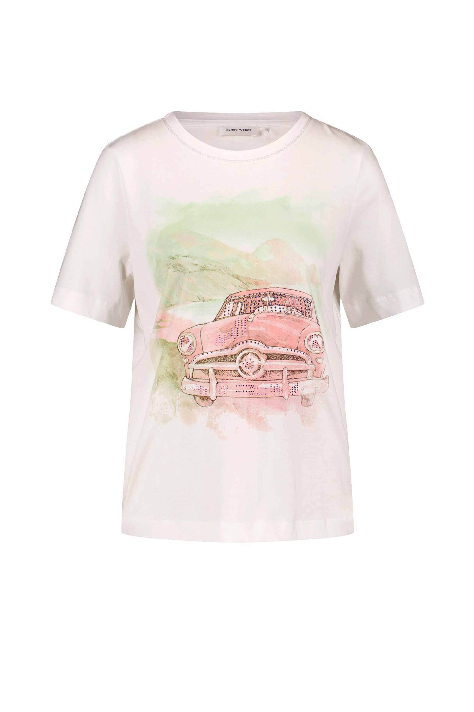 Gerry Weber γυναικείο T-shirt με print - 570366-35045 Ροζ Ανοιχτό