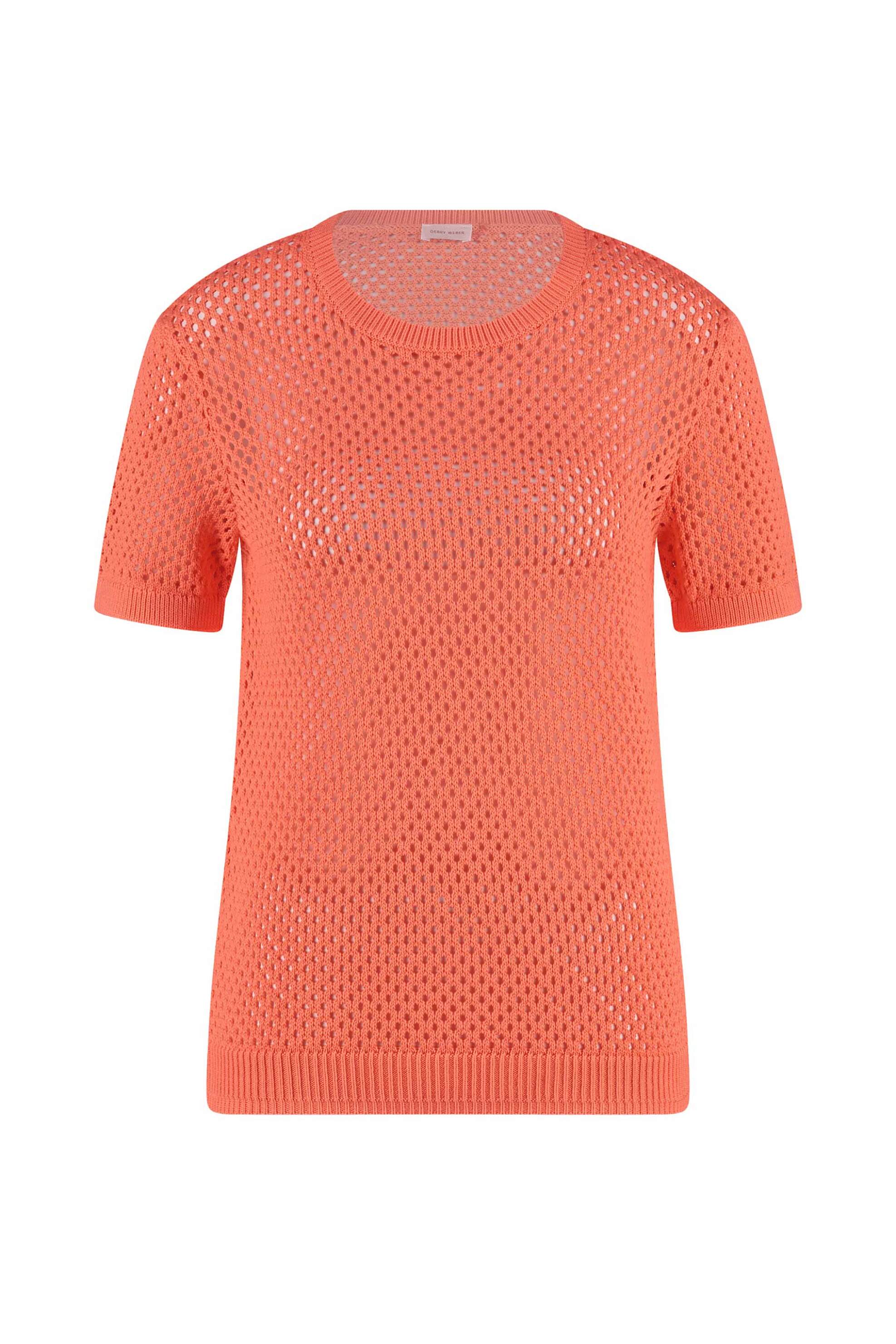 Gerry Weber γυναικεία πλεκτή μπλούζα με διάτρητο σχέδιο - 571068-35748 Πορτοκαλί