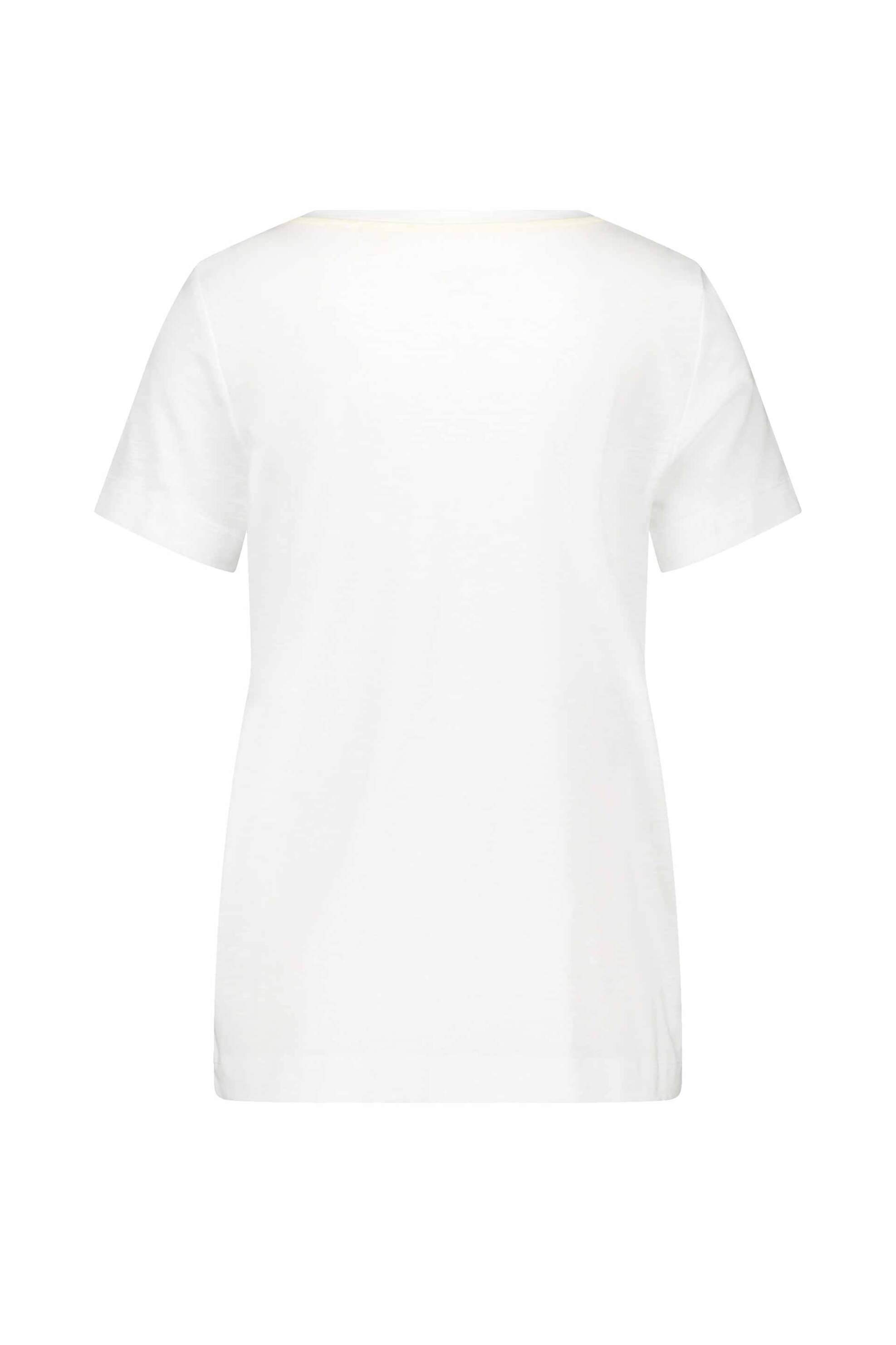 GERRY WEBER Gerry Weber γυναικείο T-shirt με print και V - 570332-35029 Λευκό - 2