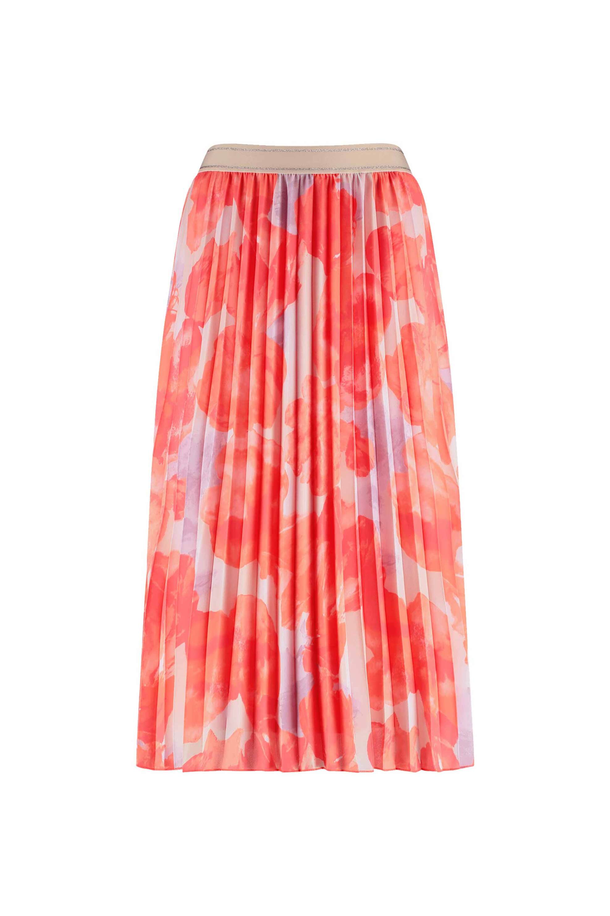 Gerry Weber γυναικεία maxi φούστα πλισέ με all-over print - 510021-31535 Πορτοκαλί
