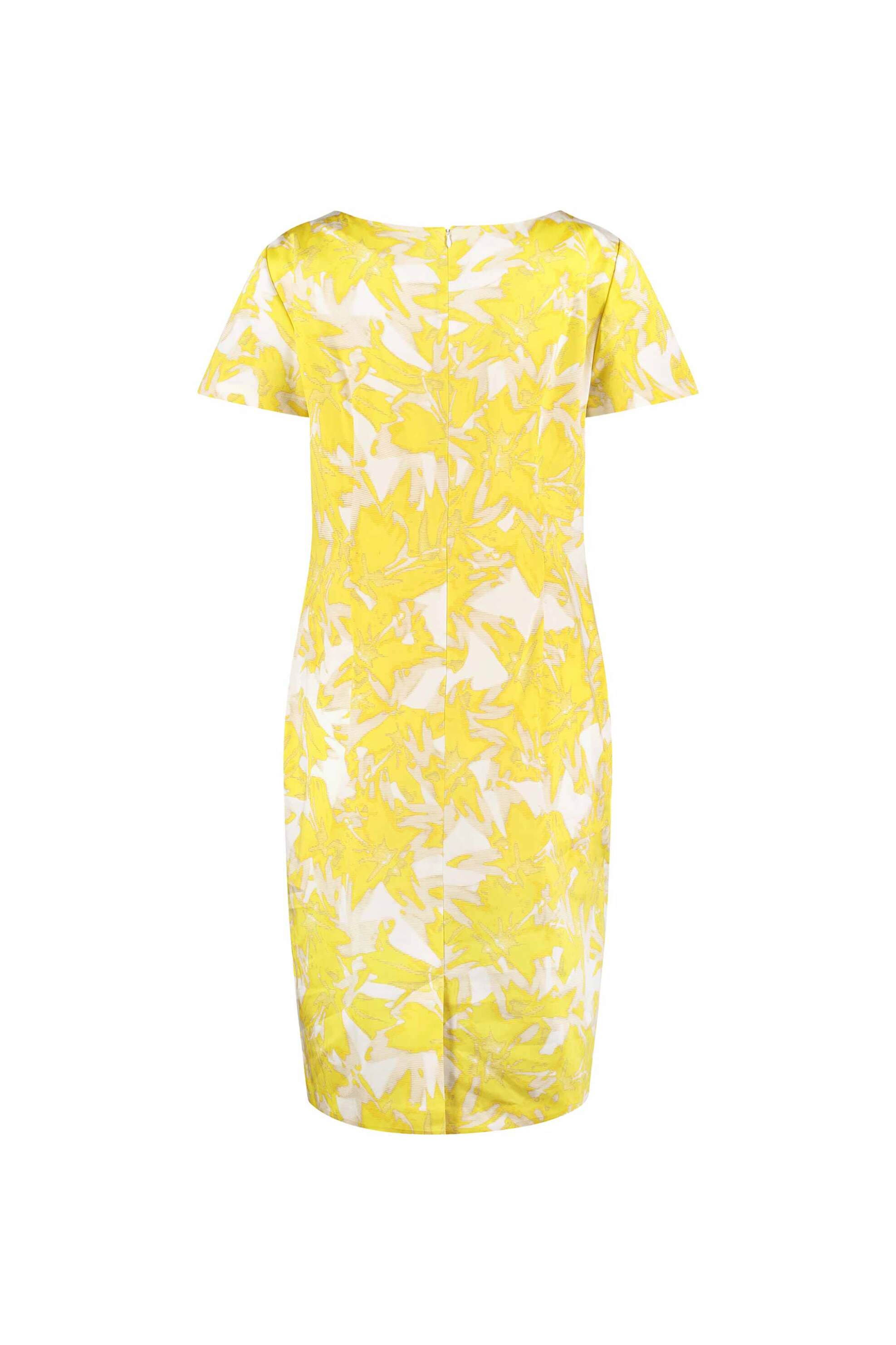 Gerry Weber γυναικείο midi φόρεμα με all-over print - 580073-31527 Κίτρινο