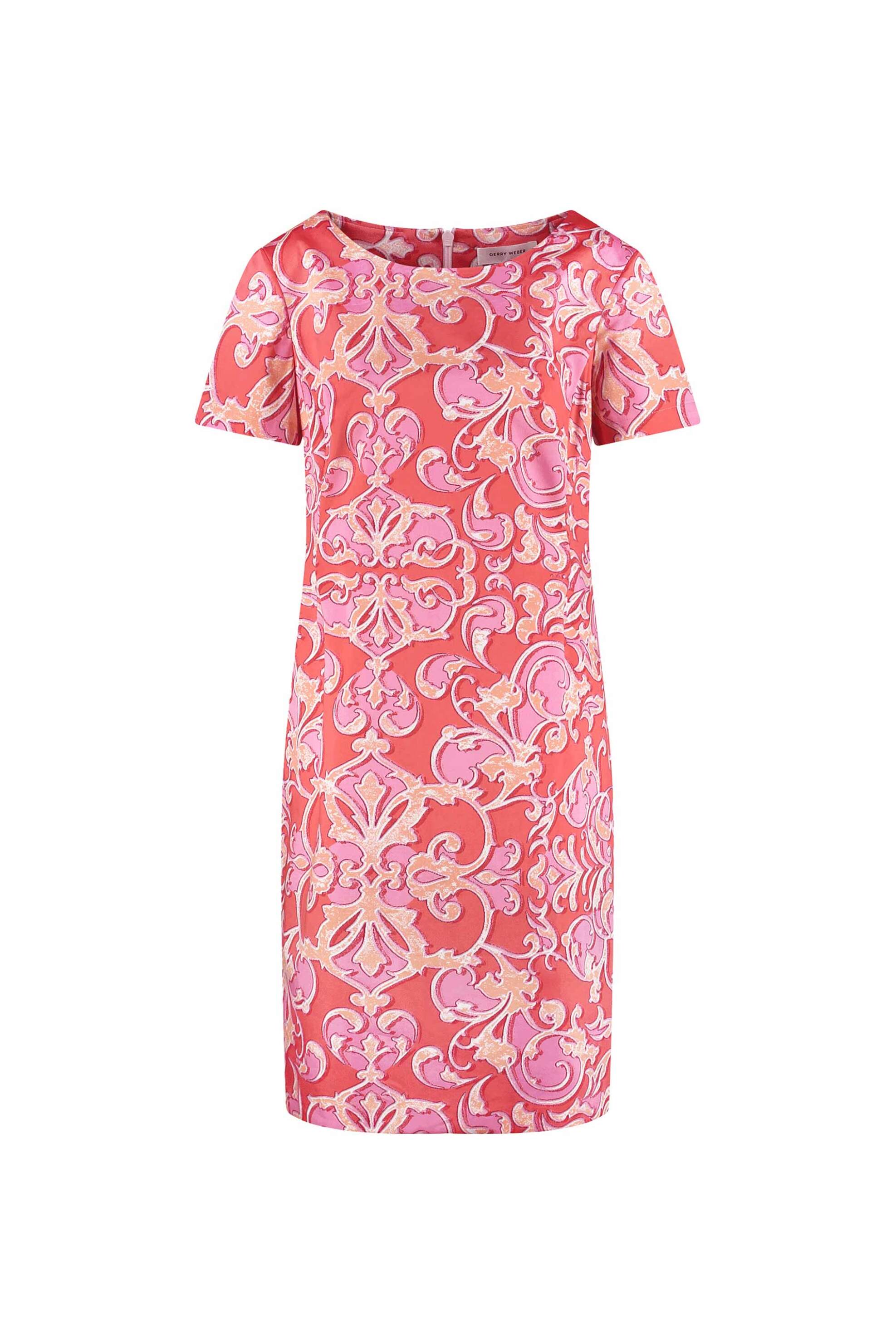 Gerry Weber γυναικείο midi φόρεμα με all-over print - 580075-31529 Ροζ