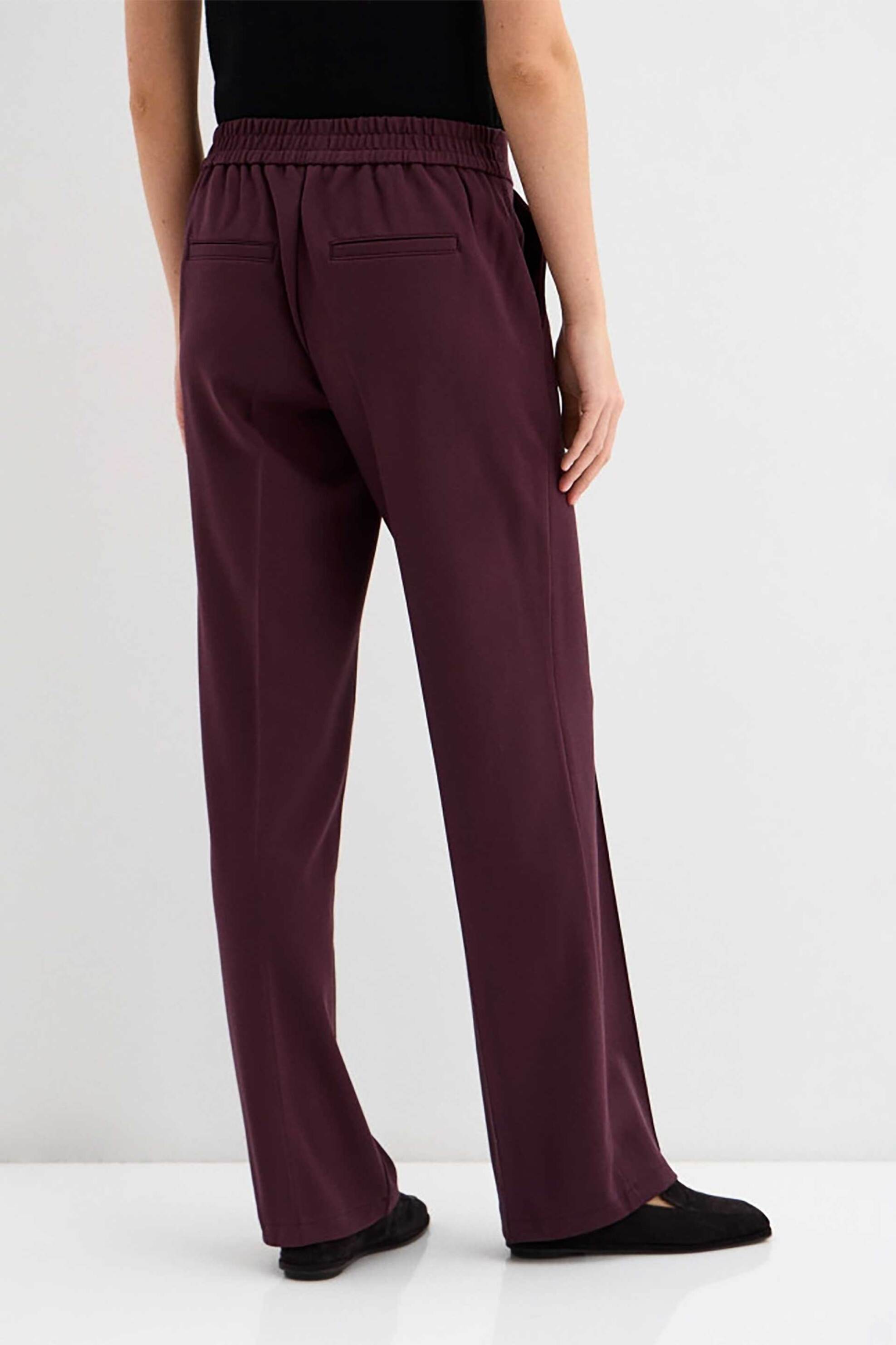 GERRY WEBER Gerry Weber γυναικείο παντελόνι με τσάκιση Loose Fit - 922014-62002 Μπορντό - 3