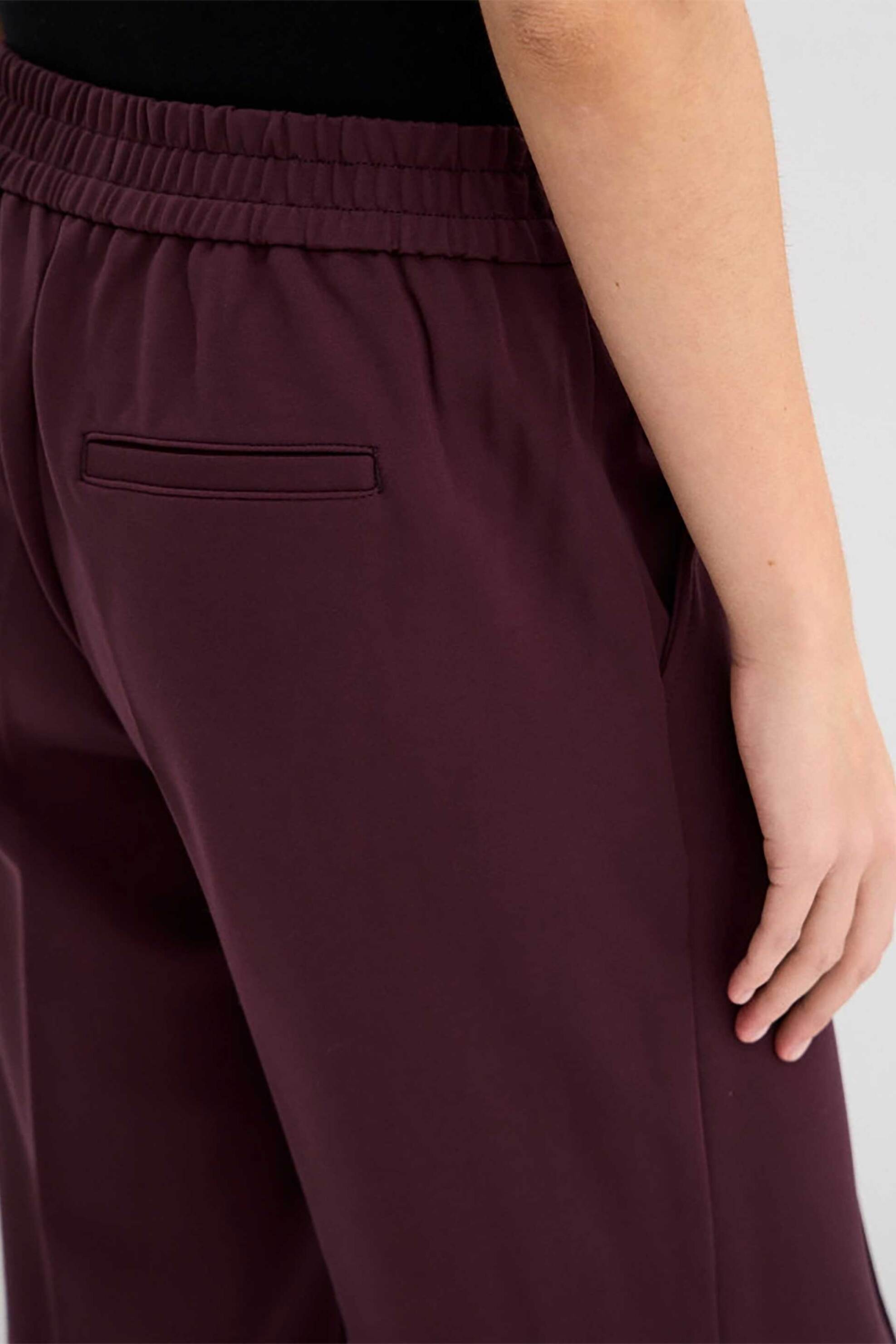 GERRY WEBER Gerry Weber γυναικείο παντελόνι με τσάκιση Loose Fit - 922014-62002 Μπορντό - 4