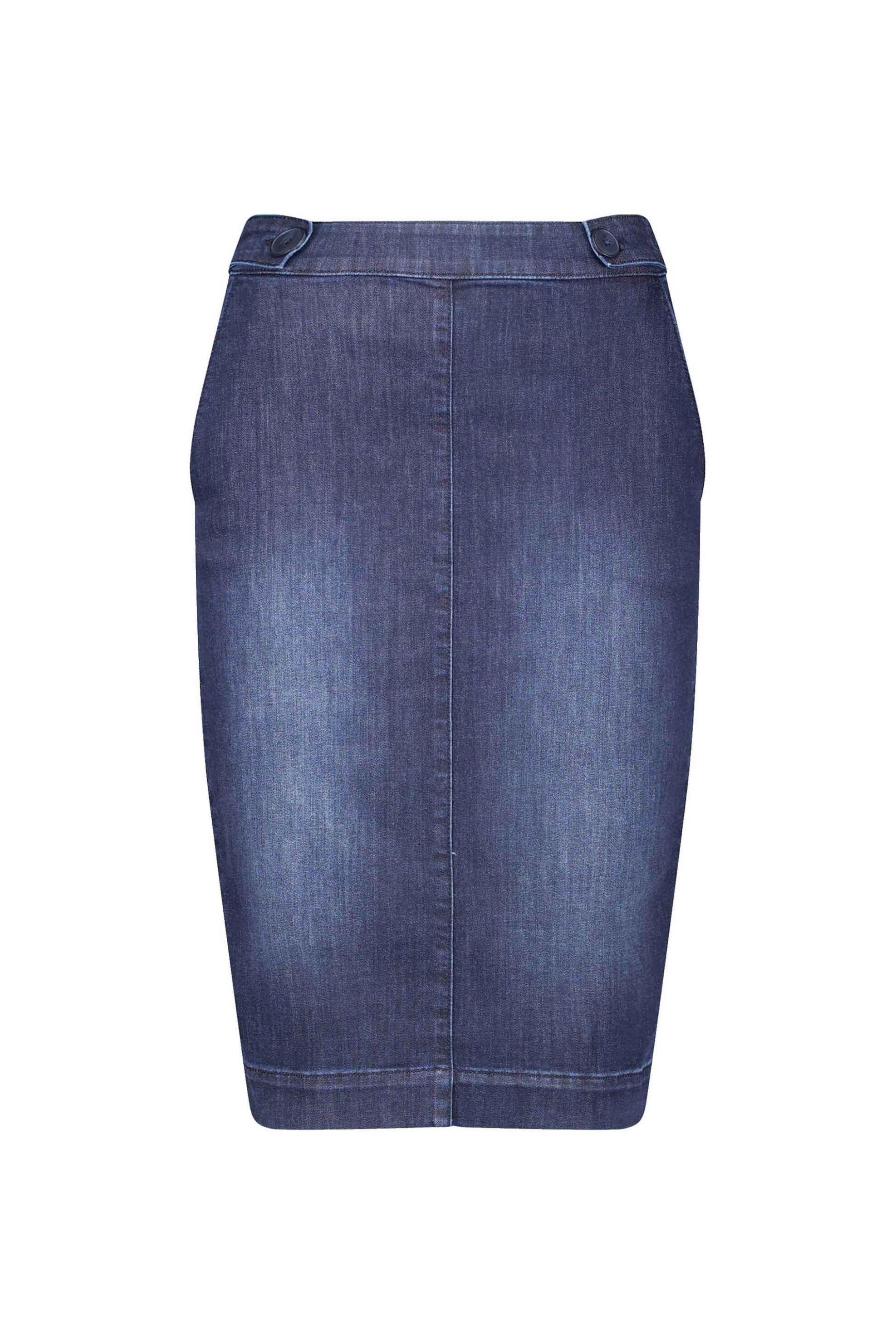 Gerry Weber γυναικεία midi φούστα - 110001-52017 Denim Blue