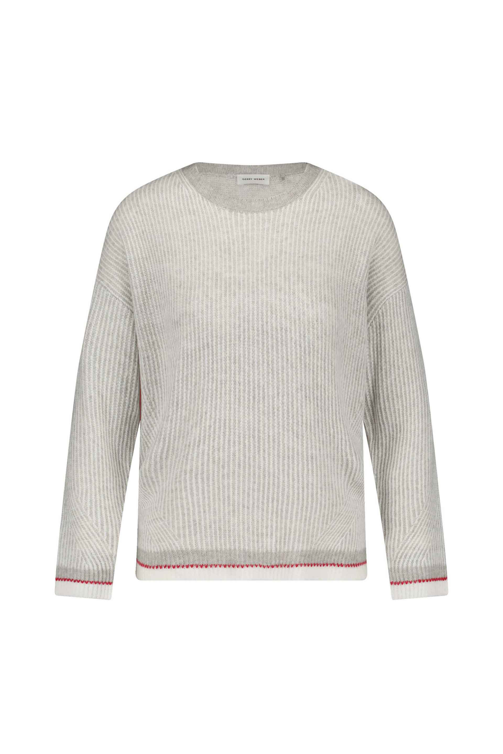 Gerry Weber γυναικεία πλεκτή μπλούζα μονόχρωμη - 190016-57011 Γκρι