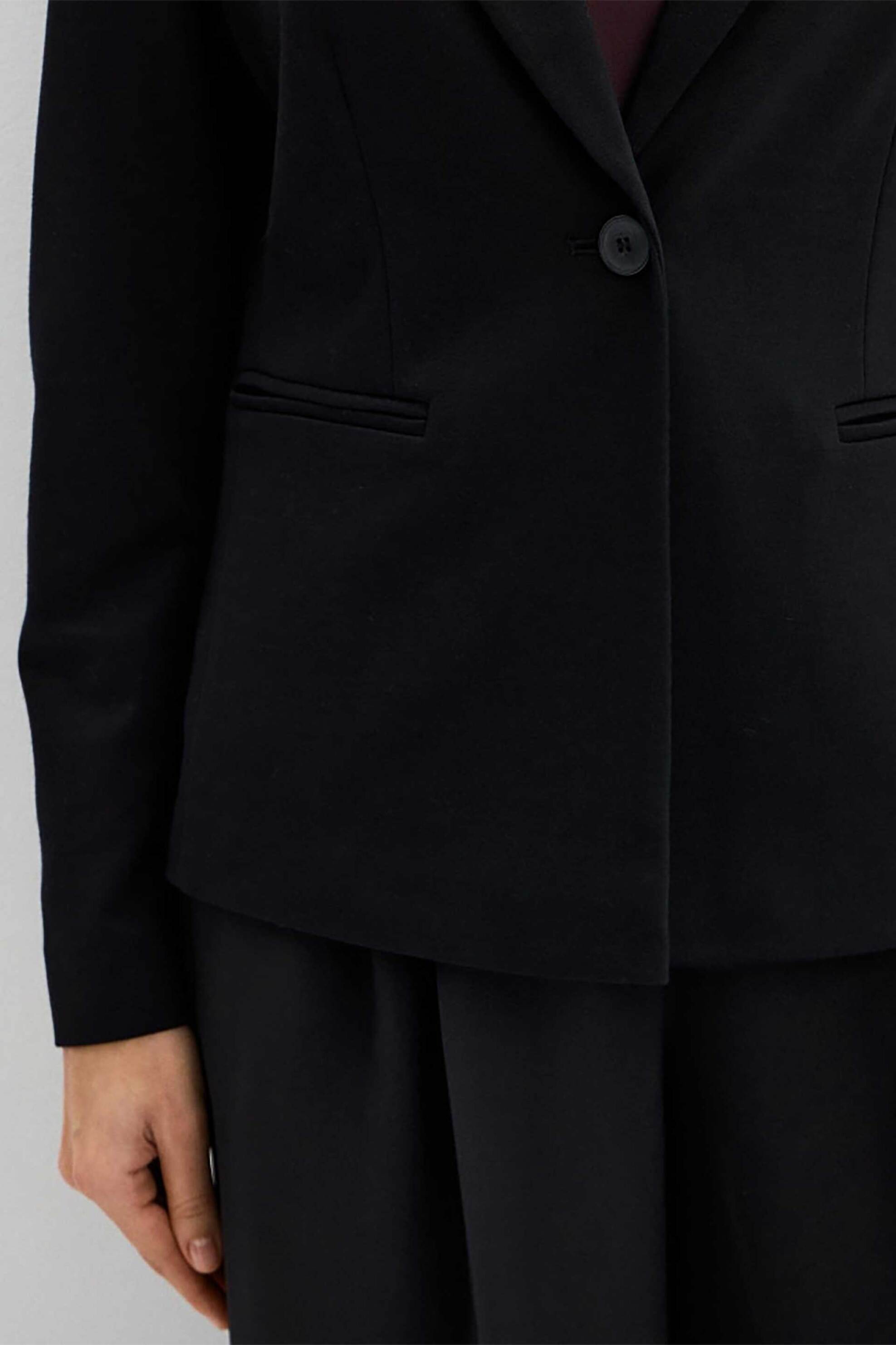 GERRY WEBER Gerry Weber γυναικείo πλεκτό σακάκι μονόχρωμο Fitted - 913000-52218 Μαύρο - 4