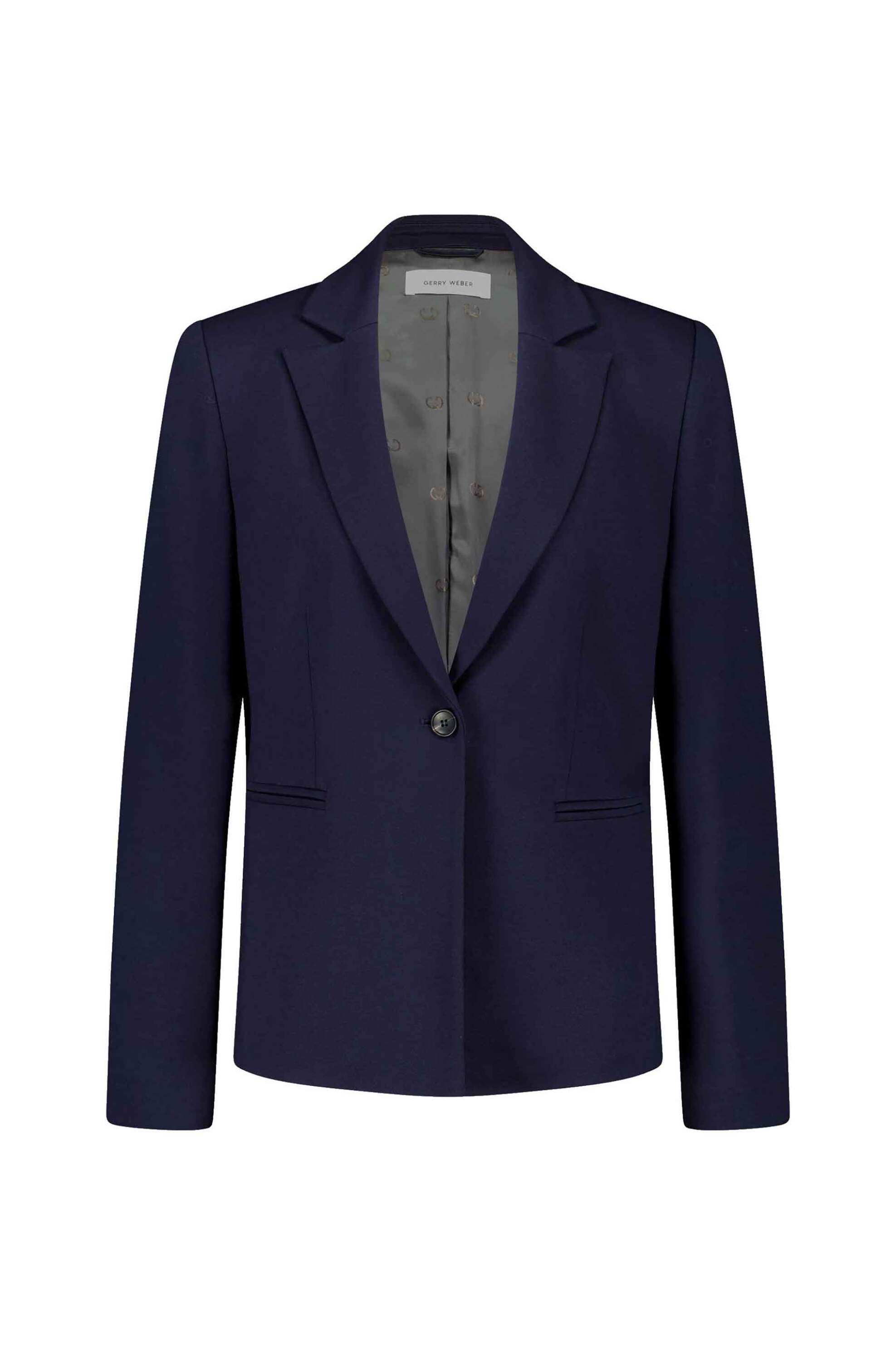 Gerry Weber γυναικείo πλεκτό σακάκι μονόχρωμο Fitted - 913000-52218 Μπλε