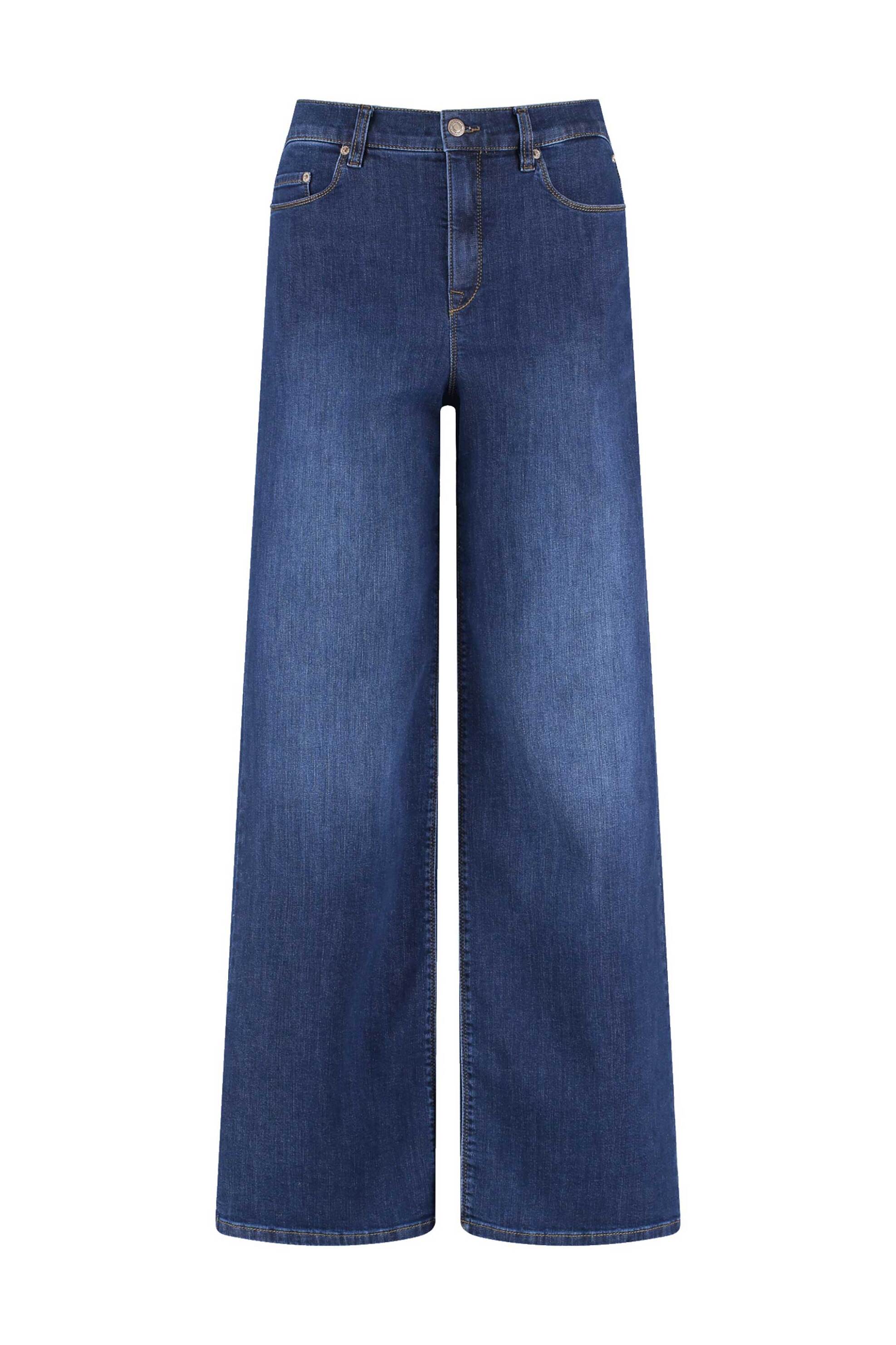 GERRY WEBER Gerry Weber γυναικείο τζιν παντελόνι με logo Wide Leg - 922007-68001 Μπλε