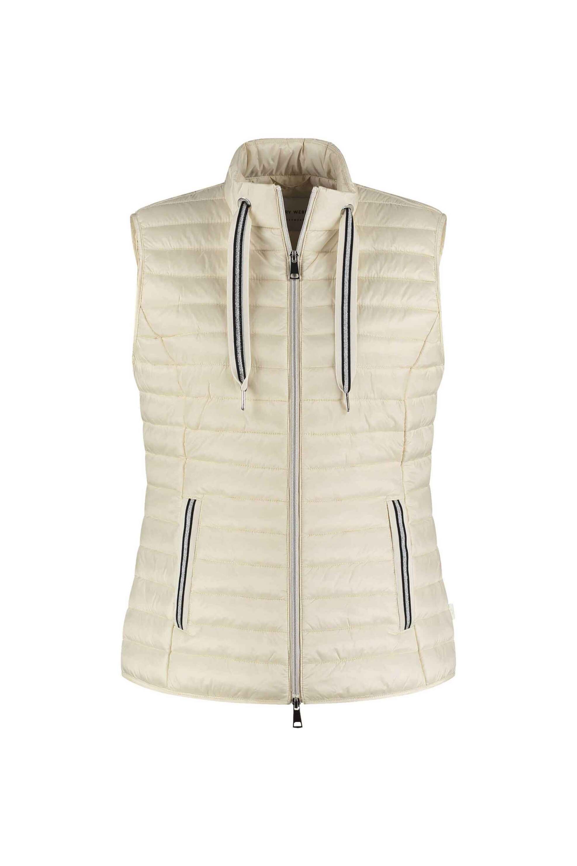 GERRY WEBER Gerry Weber γυναικείο αμάνικο μπουφάν με καπιτονέ σχέδιο και ψηλό λαιμό - 924000-61000 Μπεζ