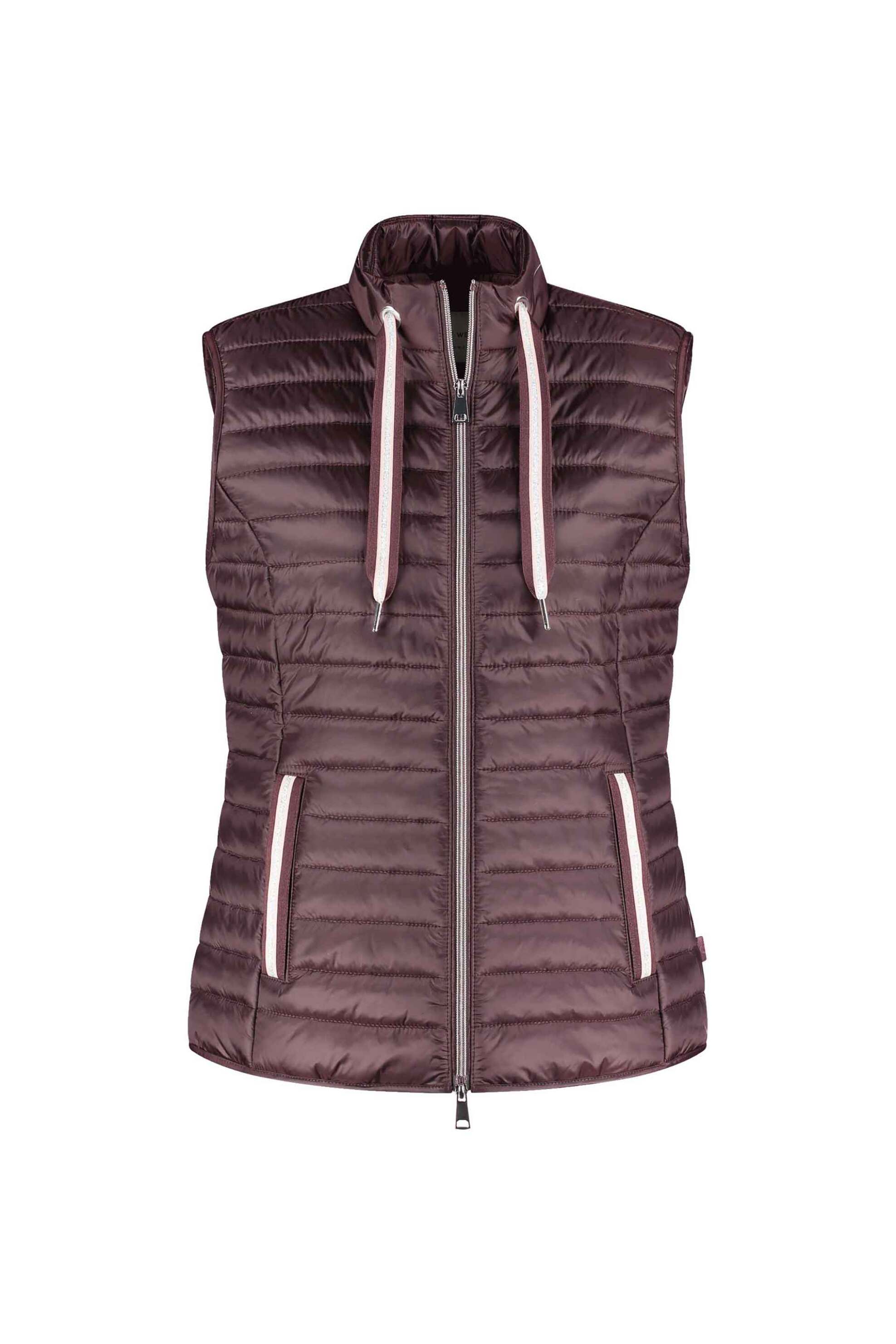 GERRY WEBER Gerry Weber γυναικείο αμάνικο μπουφάν με καπιτονέ σχέδιο και ψηλό λαιμό - 924000-61000 Μπορντό