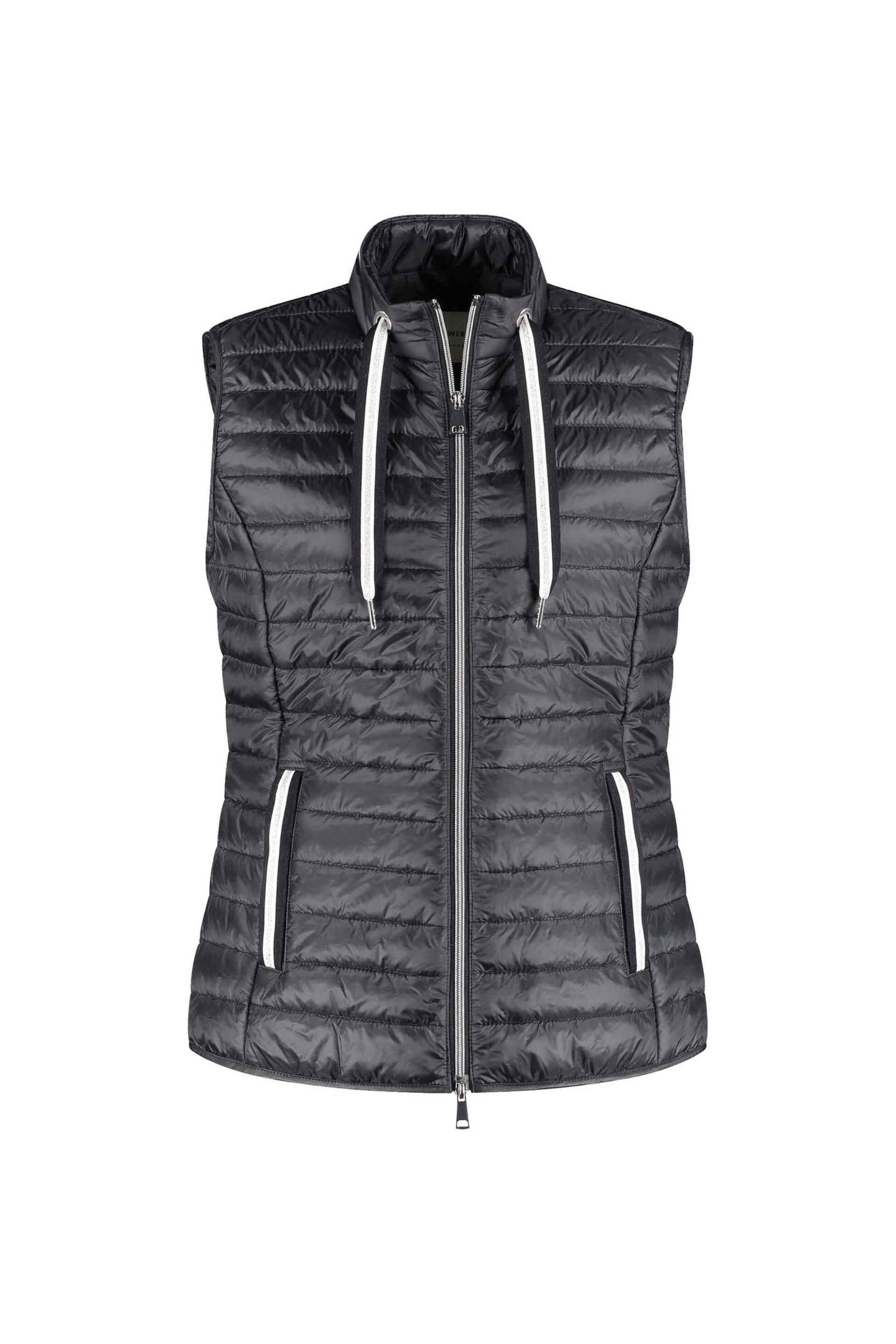 GERRY WEBER Gerry Weber γυναικείο αμάνικο μπουφάν με καπιτονέ σχέδιο και ψηλό λαιμό - 924000-61000 Μαύρο