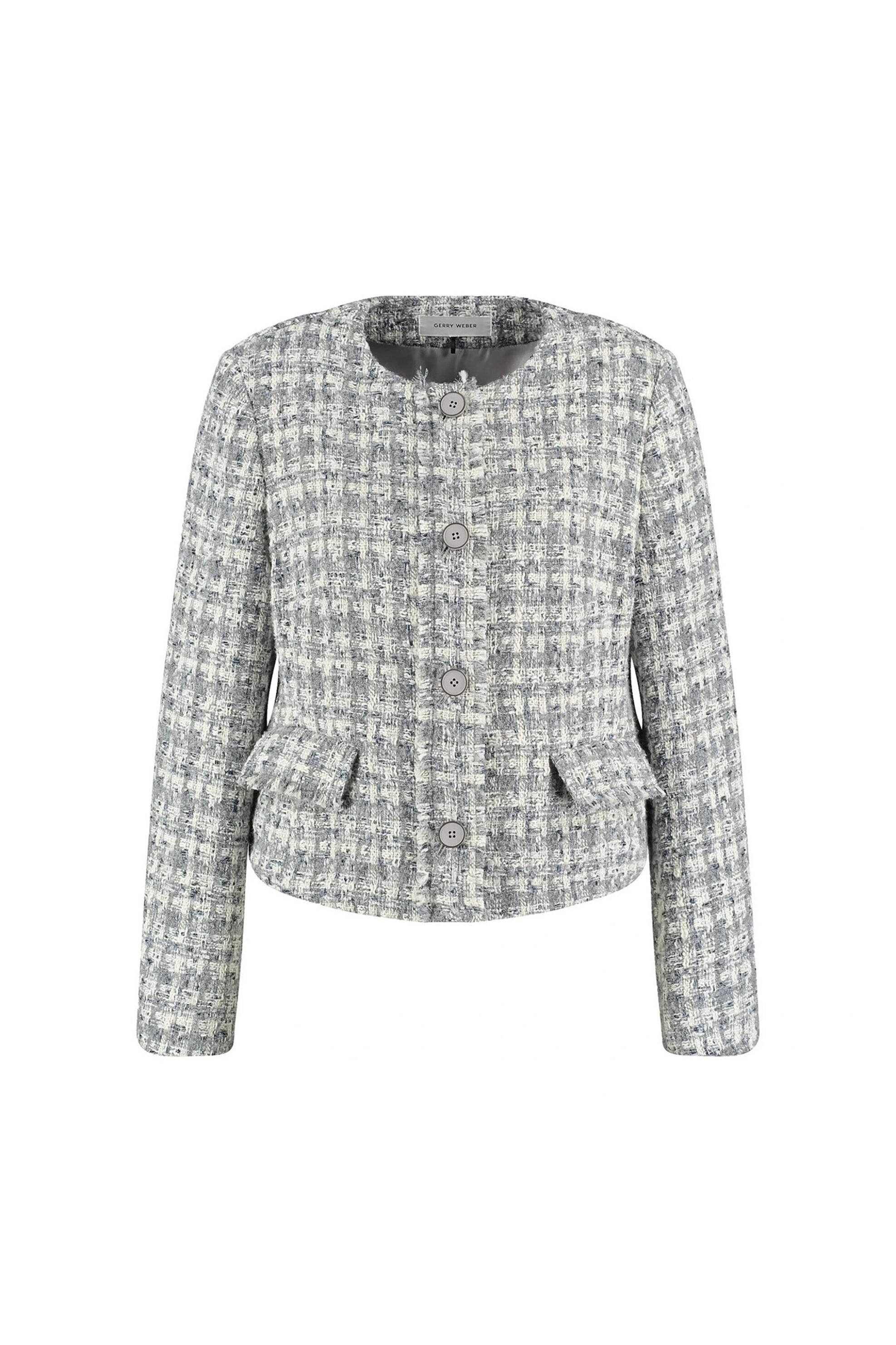 Gerry Weber γυναικείο πλεκτό σακάκι textured - 130107-52024 Γκρι