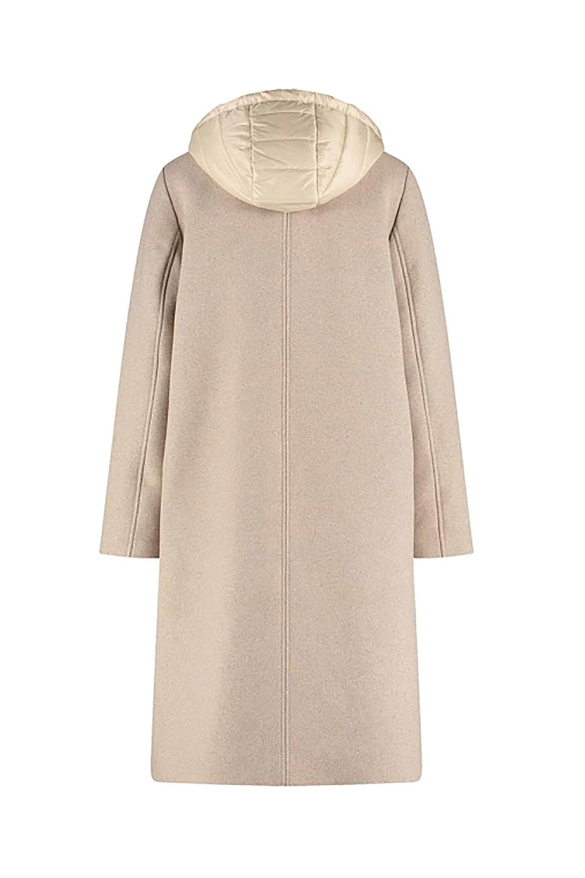 Gerry Weber γυναικείο παλτό με περιεκτικότητα σε μαλλί και εσωτερικό jacket με κουκούλα - 250032-61022 Μπεζ φωτογραφία