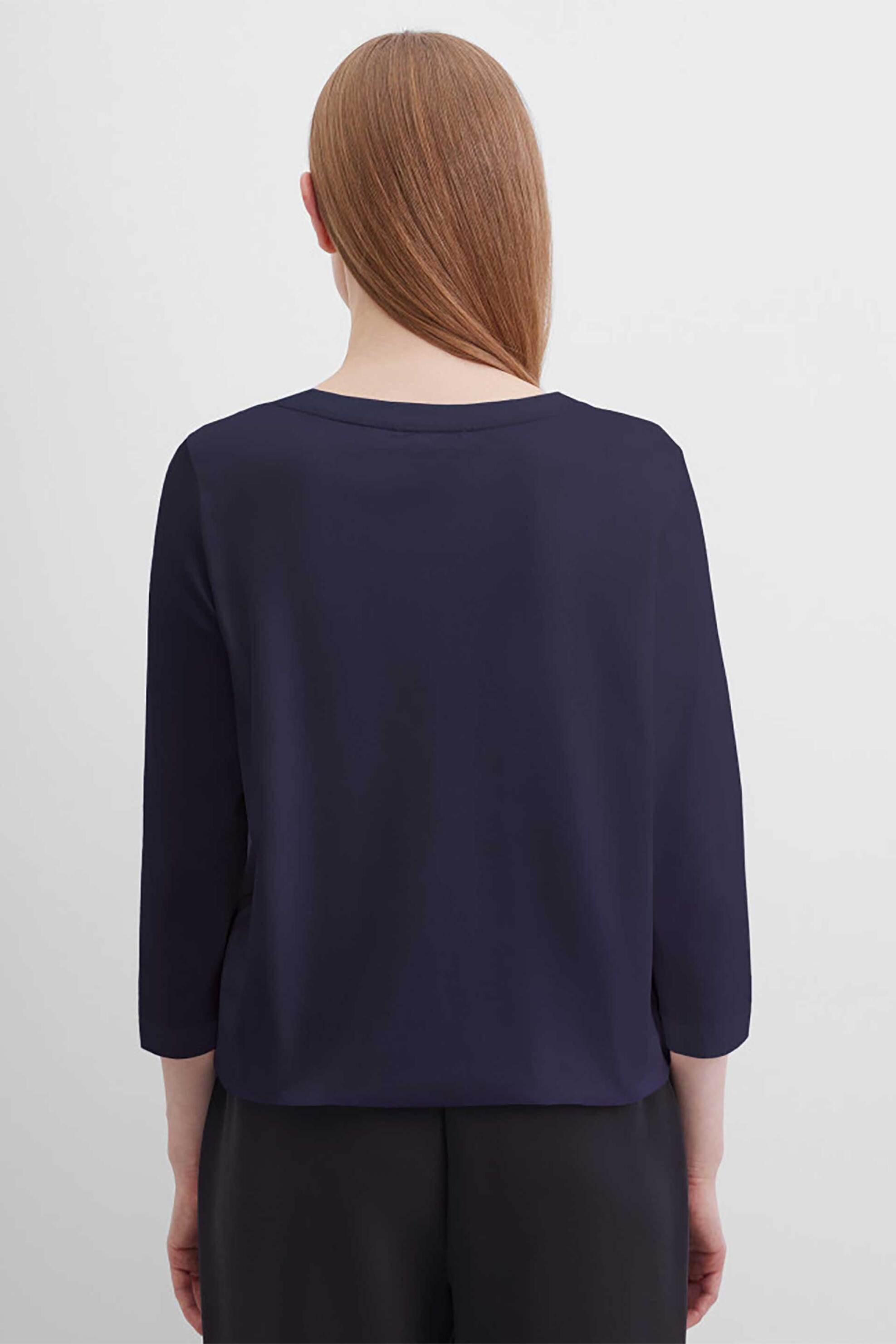 Gerry Weber γυναικεία μπλούζα με lettering και μανίκι 3/4 - 170035-56003 Μπλε Σκούρο φωτογραφία