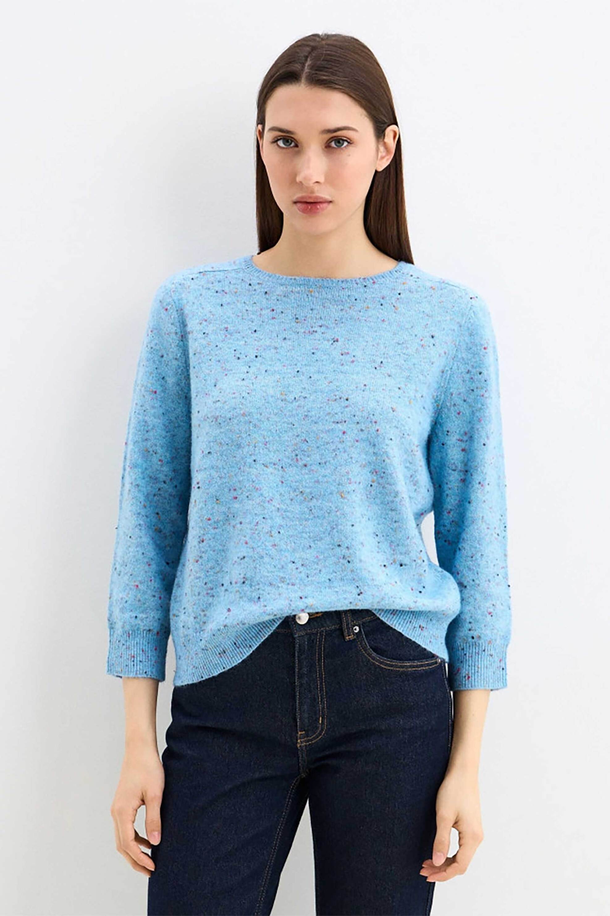 Gerry Weber γυναικείο πουλόβερ με σχέδιο και μανίκι 3/4 Straight Cut