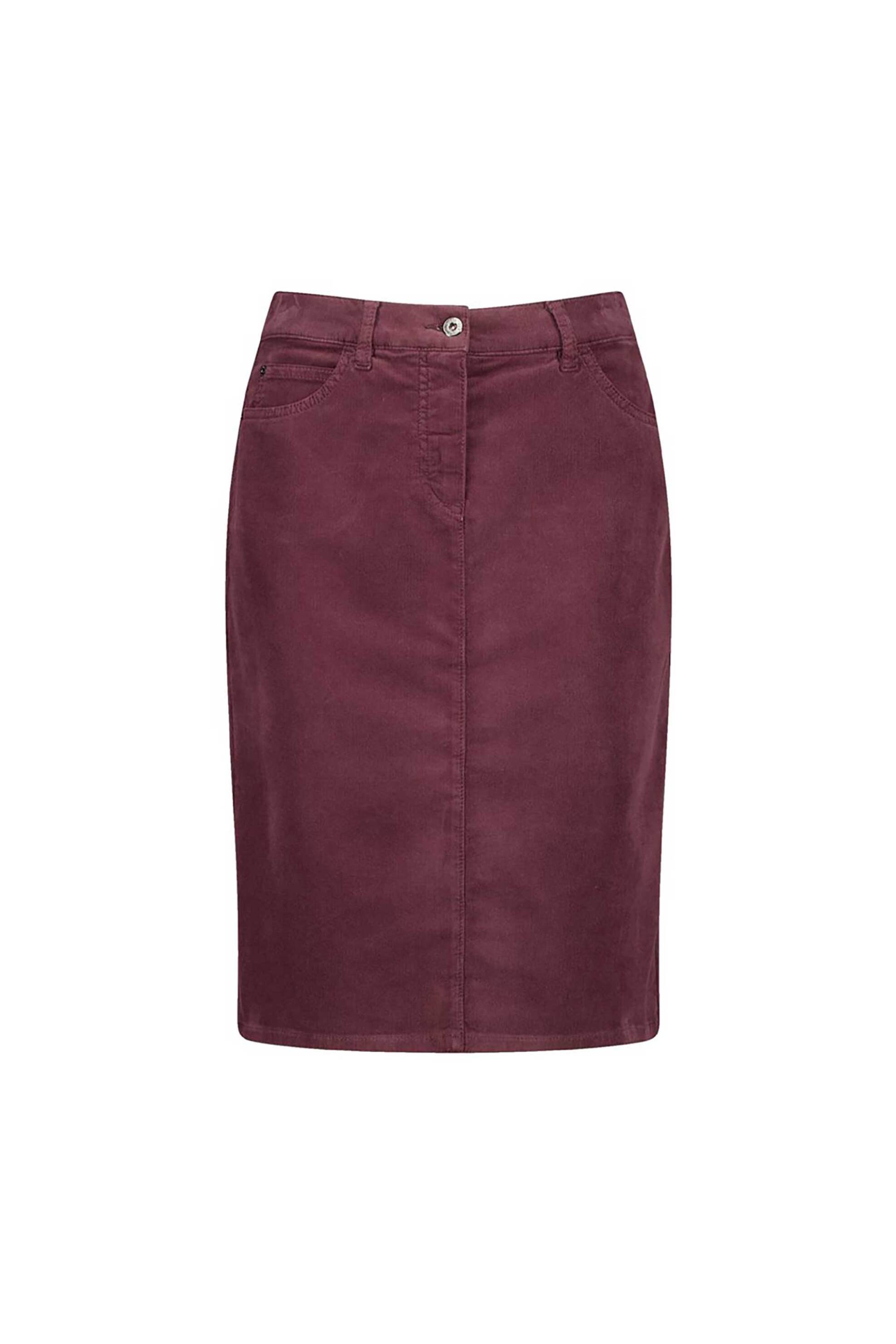 GERRY WEBER Gerry Weber γυναικεία midi φούστα κοτλέ πεντάτσεπη - 210002-62025 Μπορντό - 3