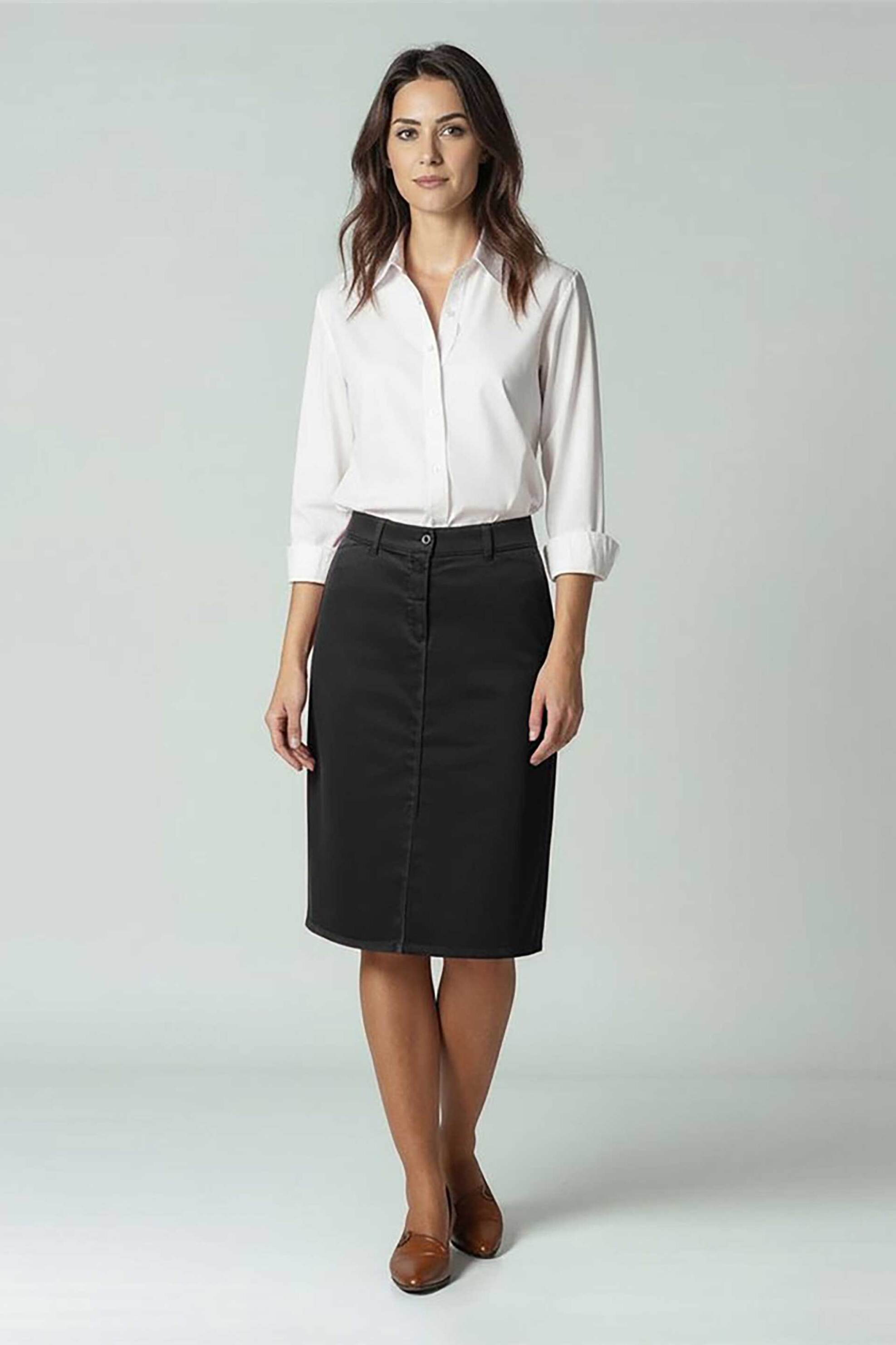 Gerry Weber γυναικεία midi φούστα κοτλέ πεντάτσεπη - 210002-62025 Μαύρο