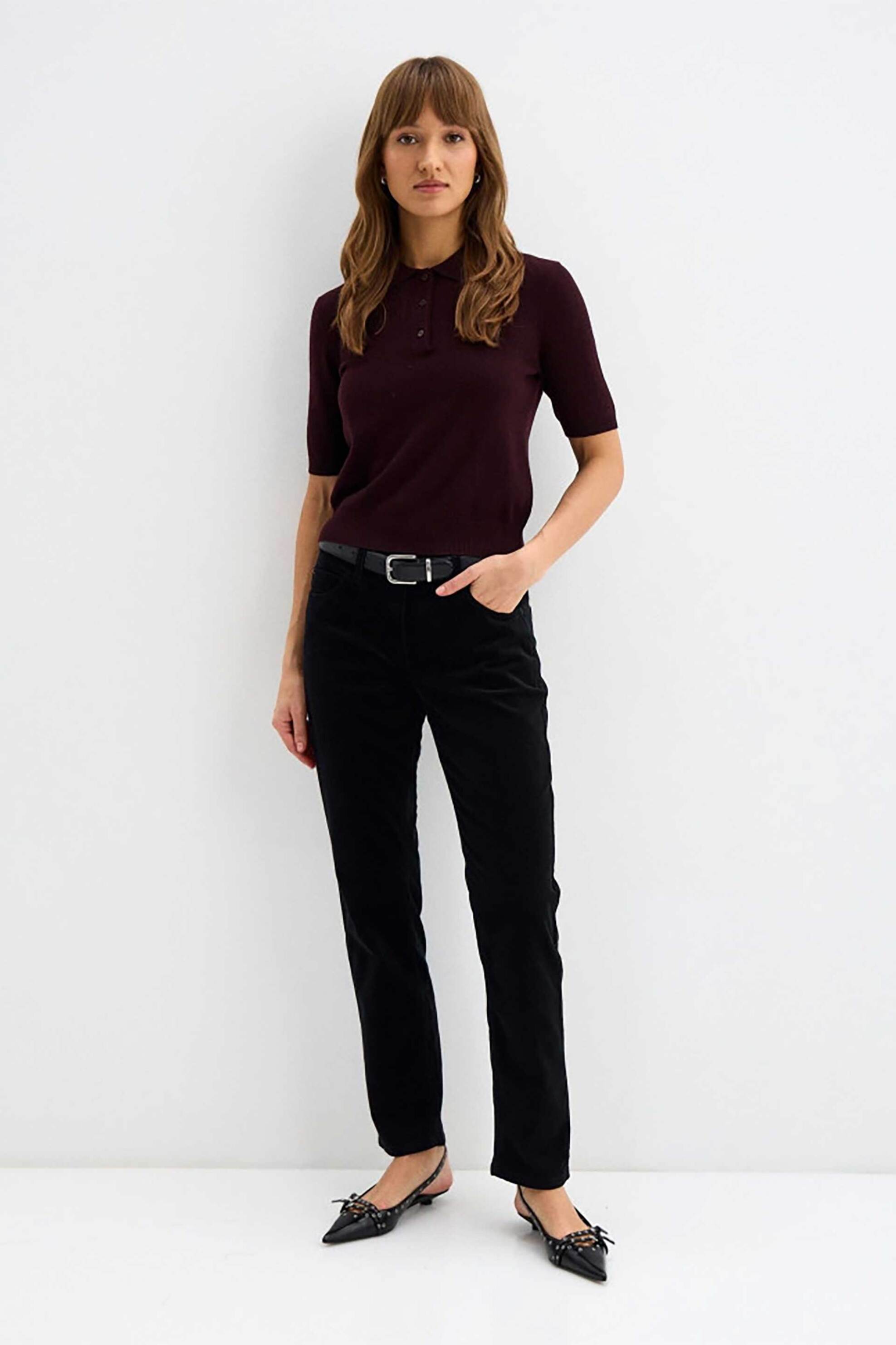 Gerry Weber γυναικείο τζιν παντελόνι πεντάτσεπο Slim Straight Fit - 220069-62025 Μαύρο