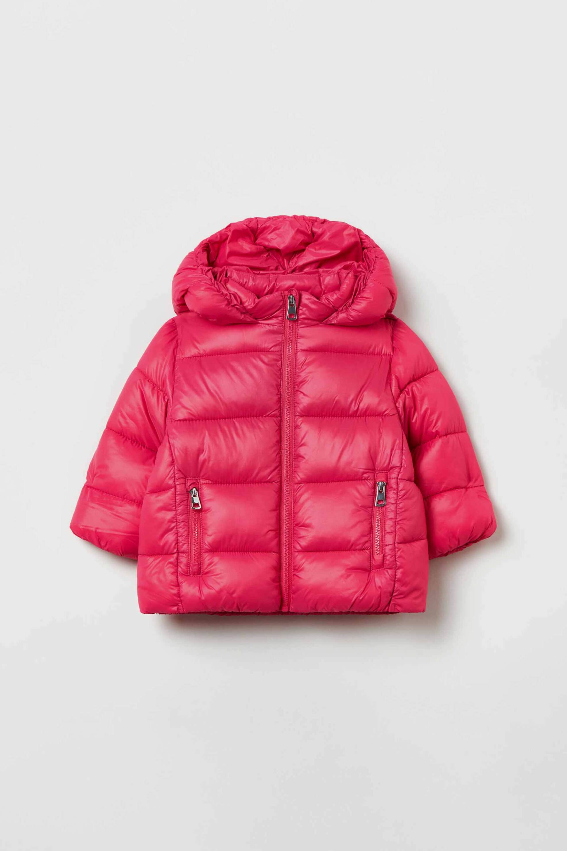 OVS KIDS OVS παιδικό μπουφάν μονόχρωμο με καπιτονέ σχέδιο και κουκούλα - 001825547 Φούξια