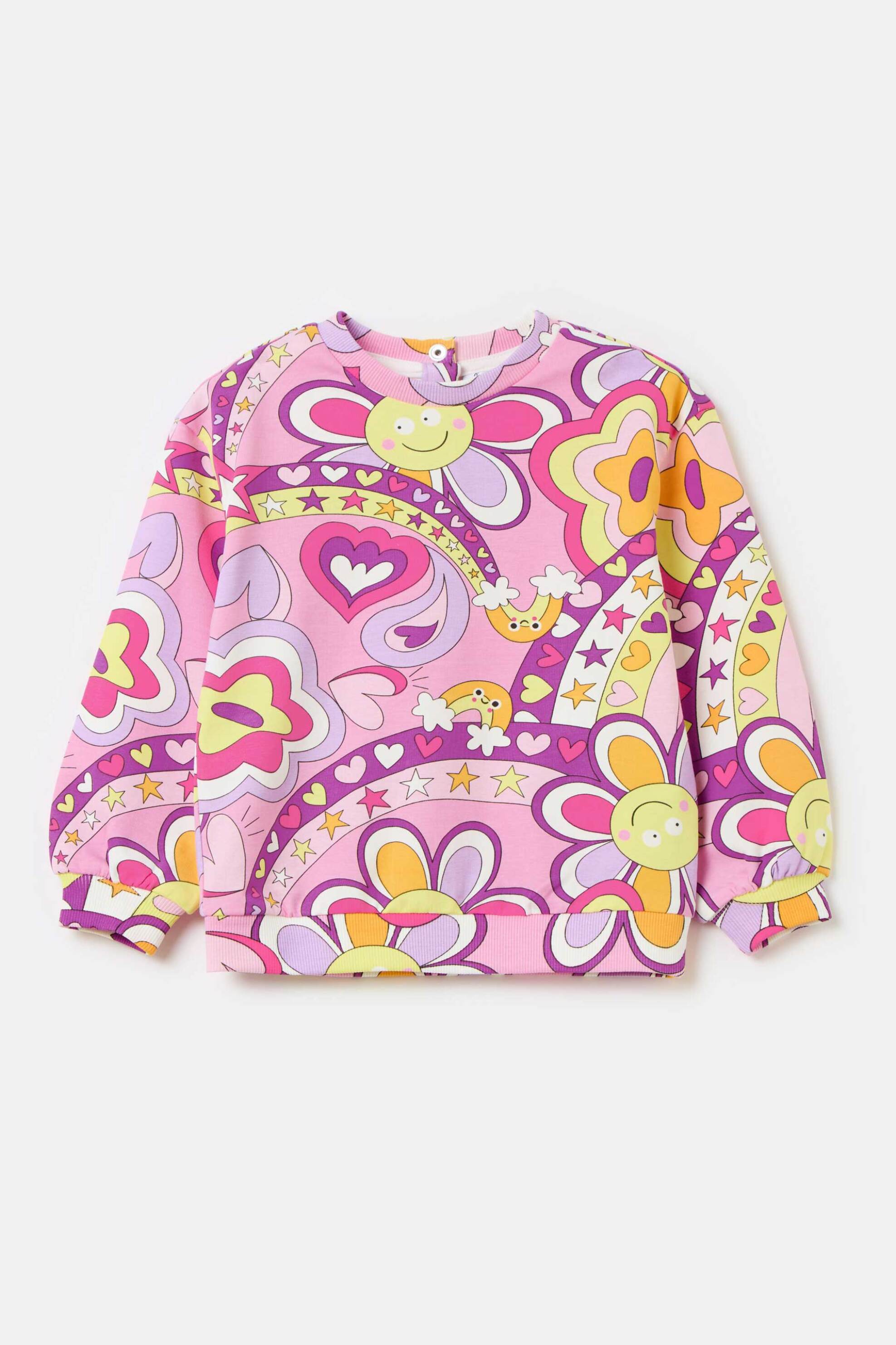 OVS KIDS OVS παιδική μπλούζα φούτερ με σχέδιο - 001967781 Ροζ