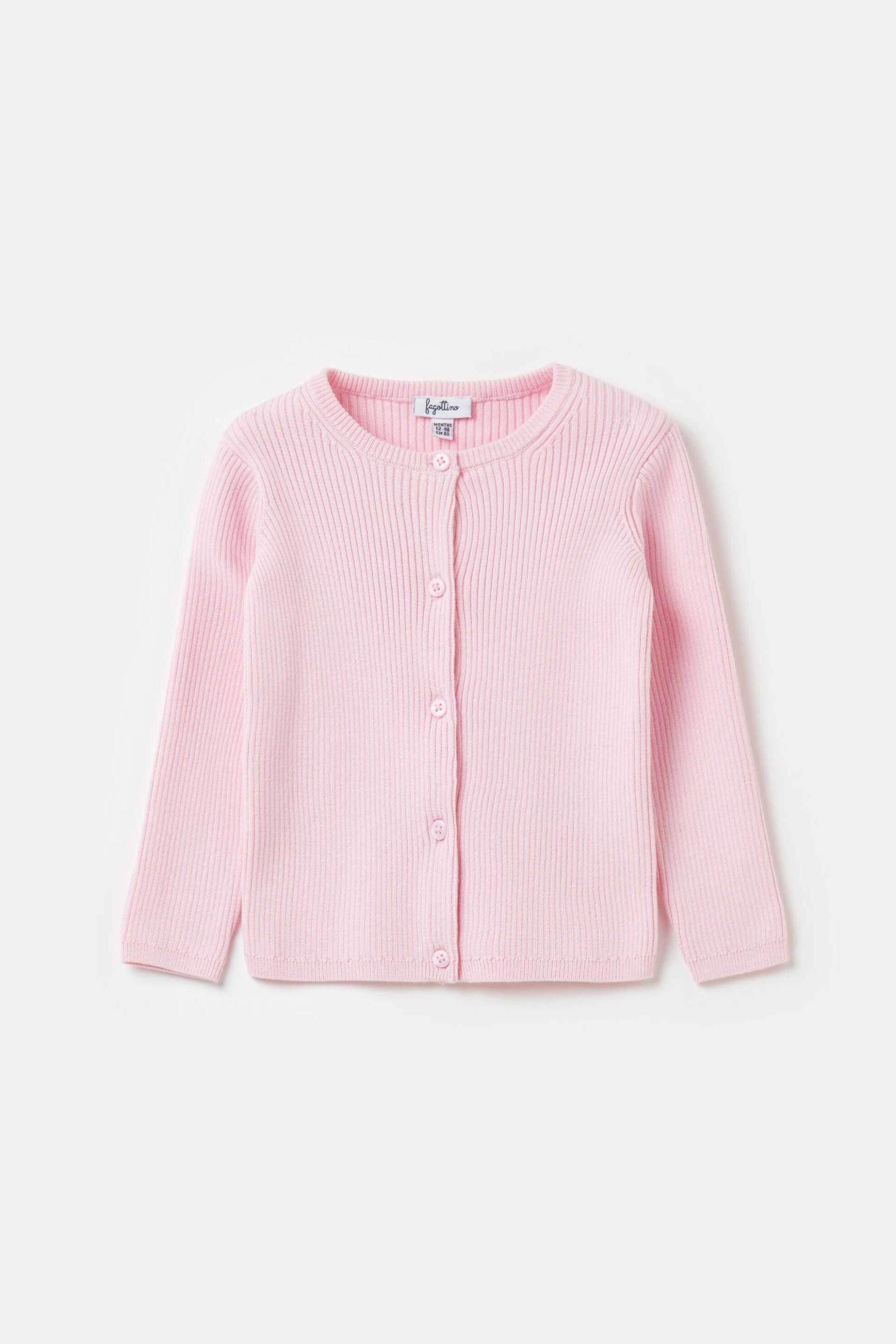 OVS KIDS OVS παιδική ζακέτα βαμβακερή ribbed - 001967718 Ροζ